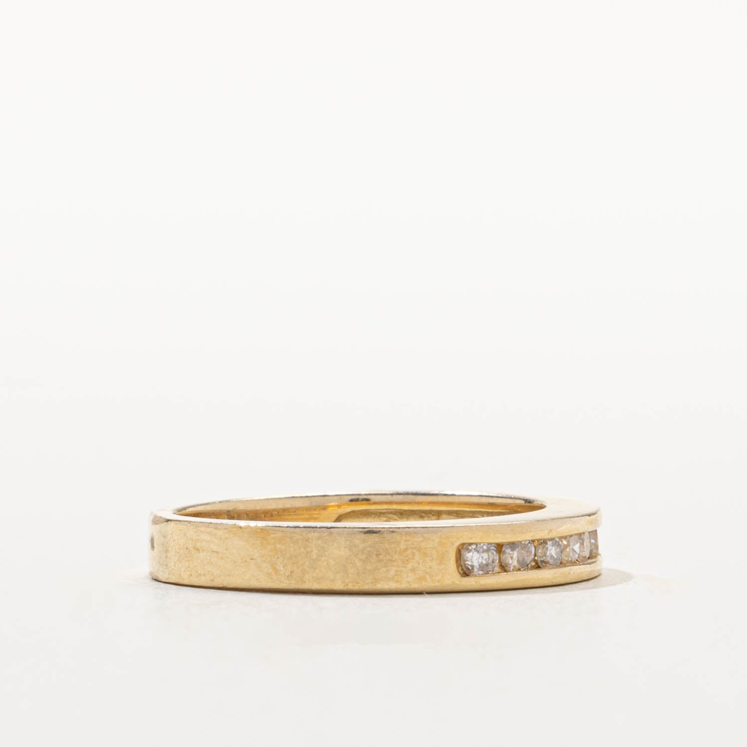 14k Channel Set Semi Eternity Diamond Band | SZ 6.75