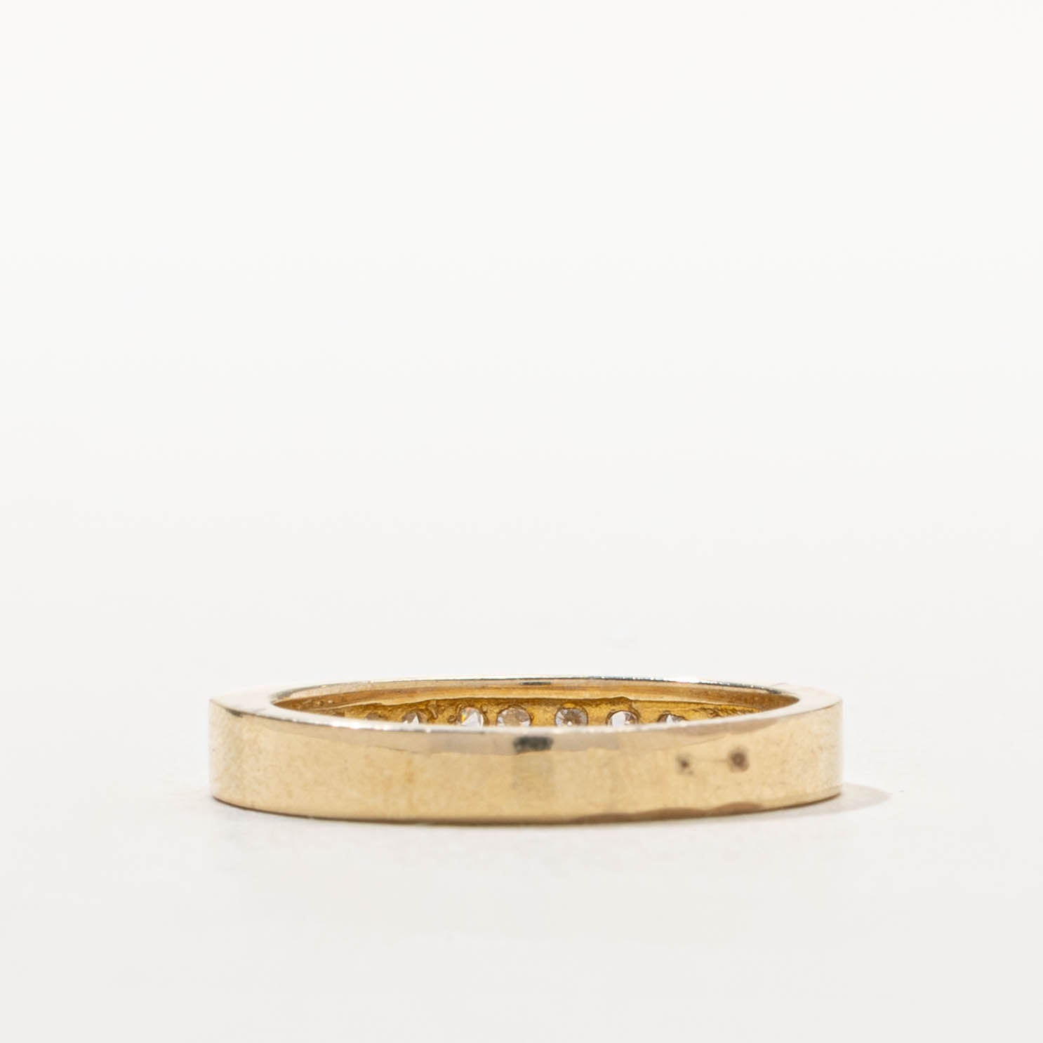 14k Channel Set Semi Eternity Diamond Band | SZ 6.75