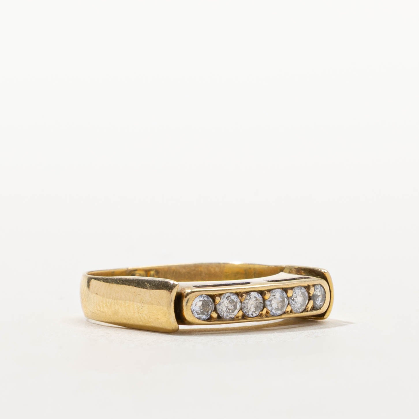 Six Stone Diamond Signet Ring | SZ 4.75