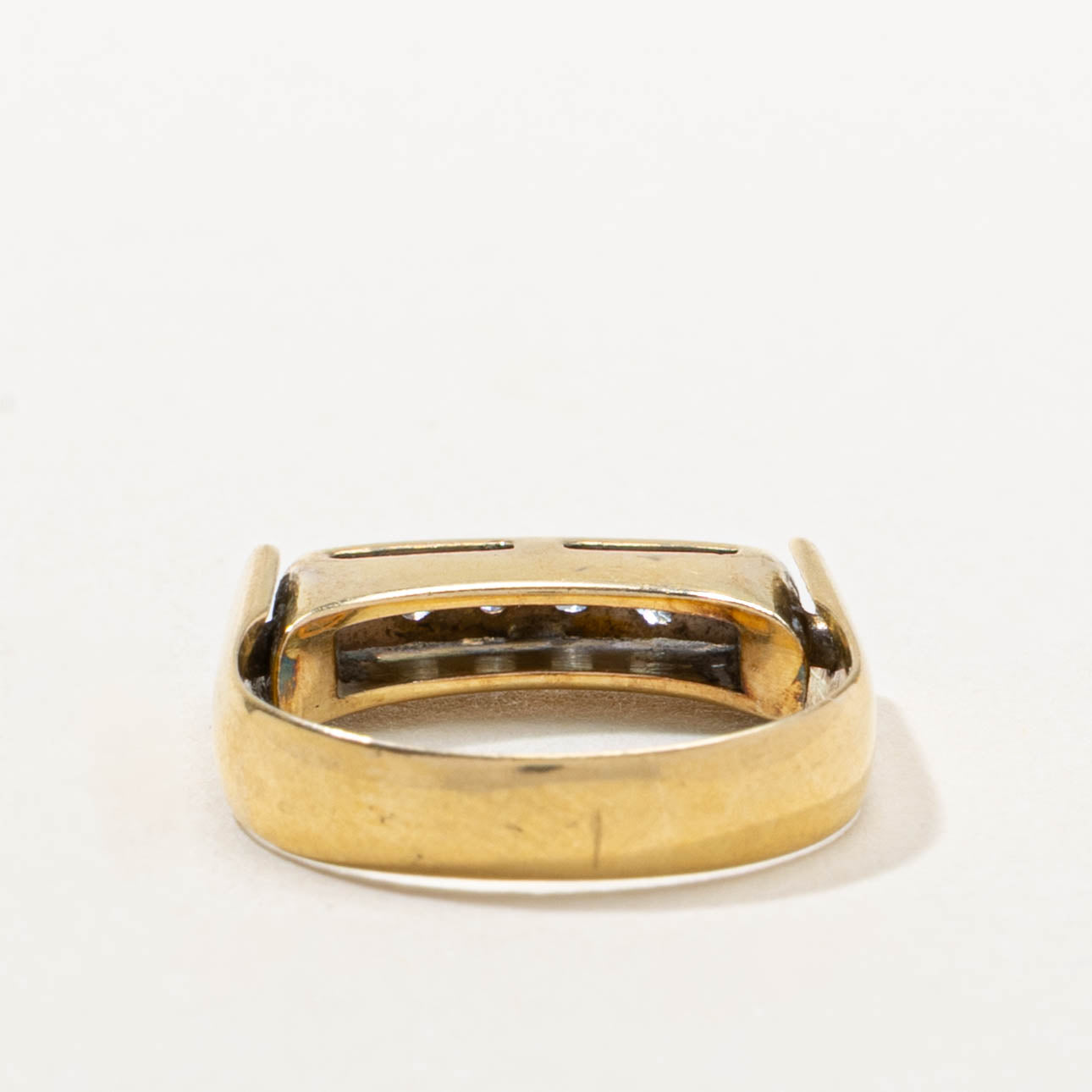 Six Stone Diamond Signet Ring | SZ 4.75