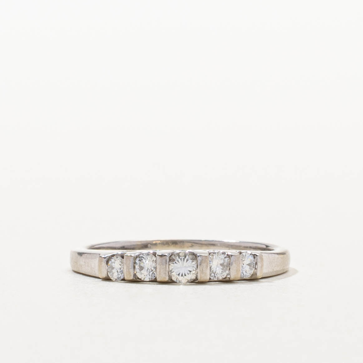 Five Stone Round Brilliant Cut Diamond Band | SZ 3.75