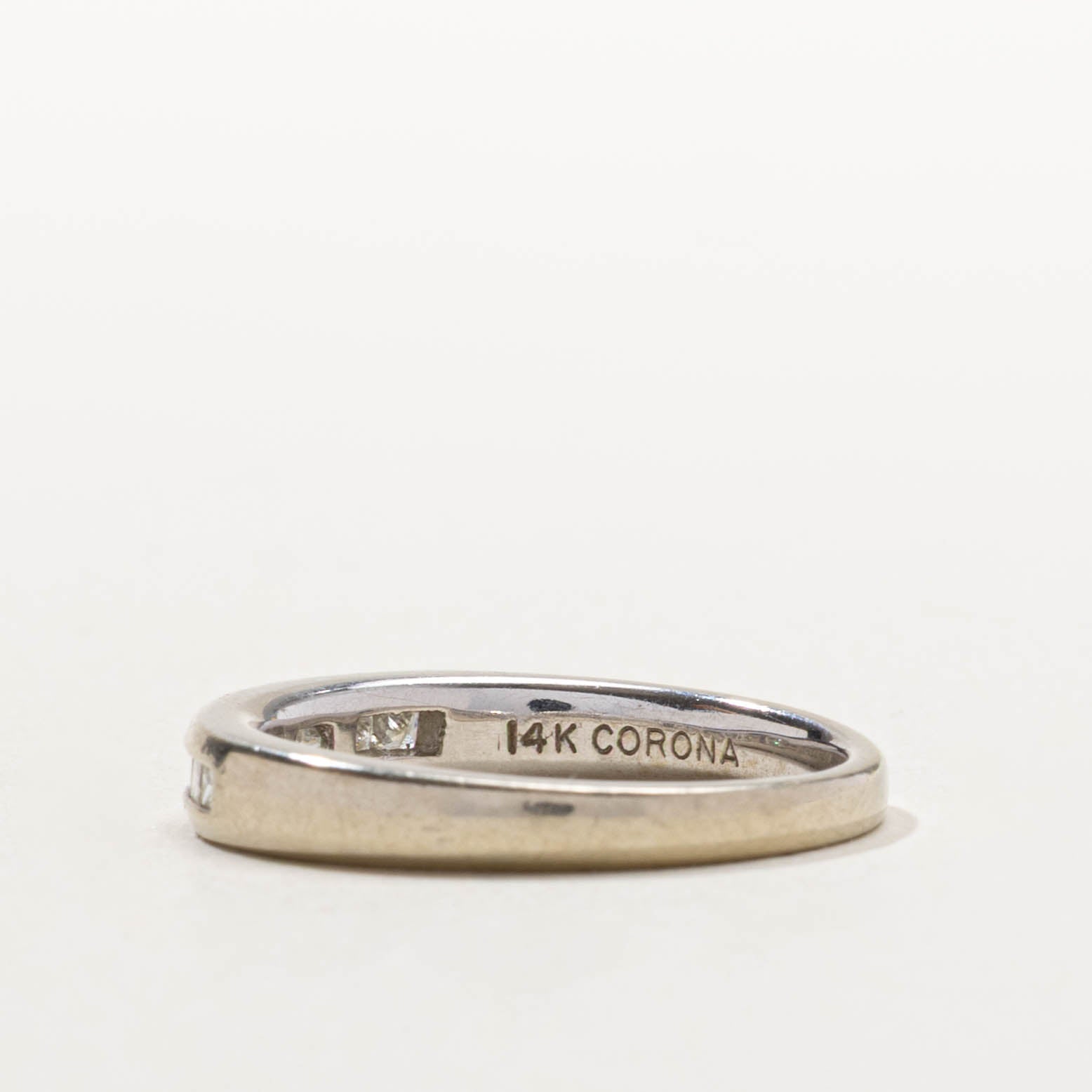 14k Princess Cut Channel Set Diamond Band | SZ 6.25
