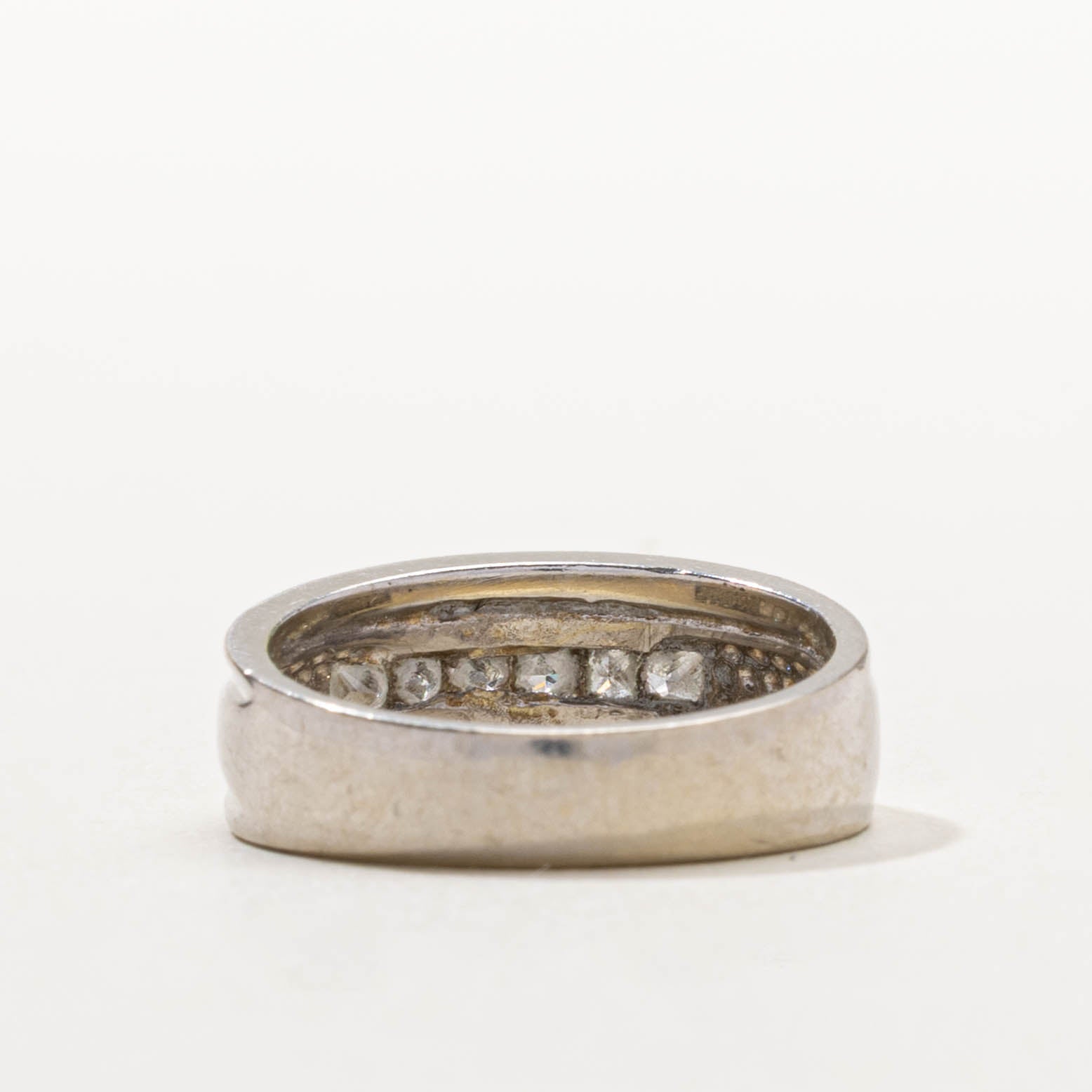 14k Six Stone Princess Cut Diamond Band | SZ 7