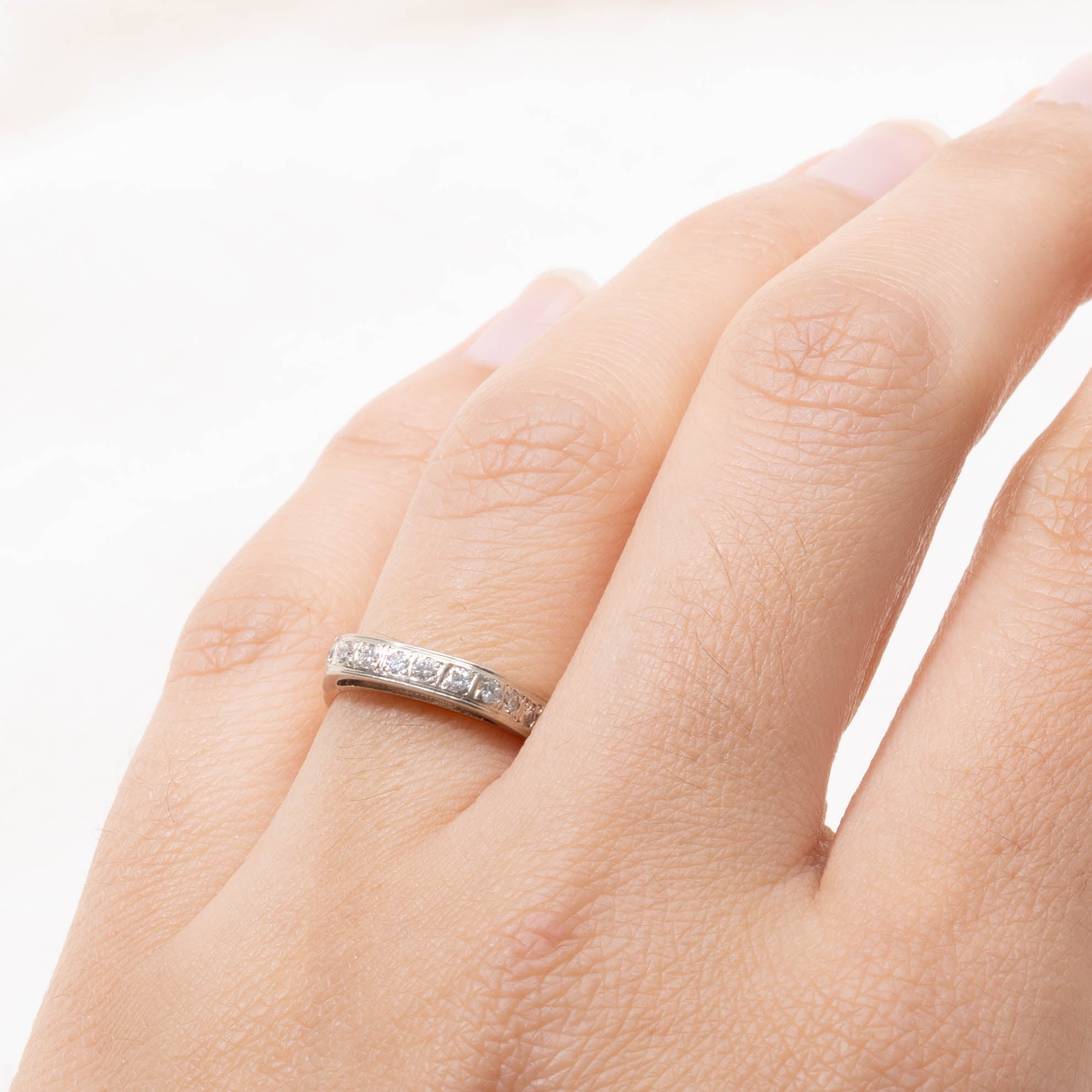 Semi Eternity Diamond Lifted Band | SZ 5.75
