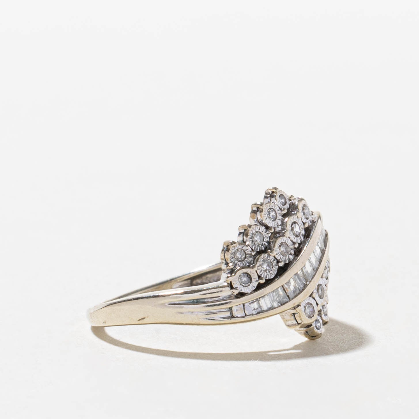 10k Diamond Cluster Wave Ring | SZ 6.25
