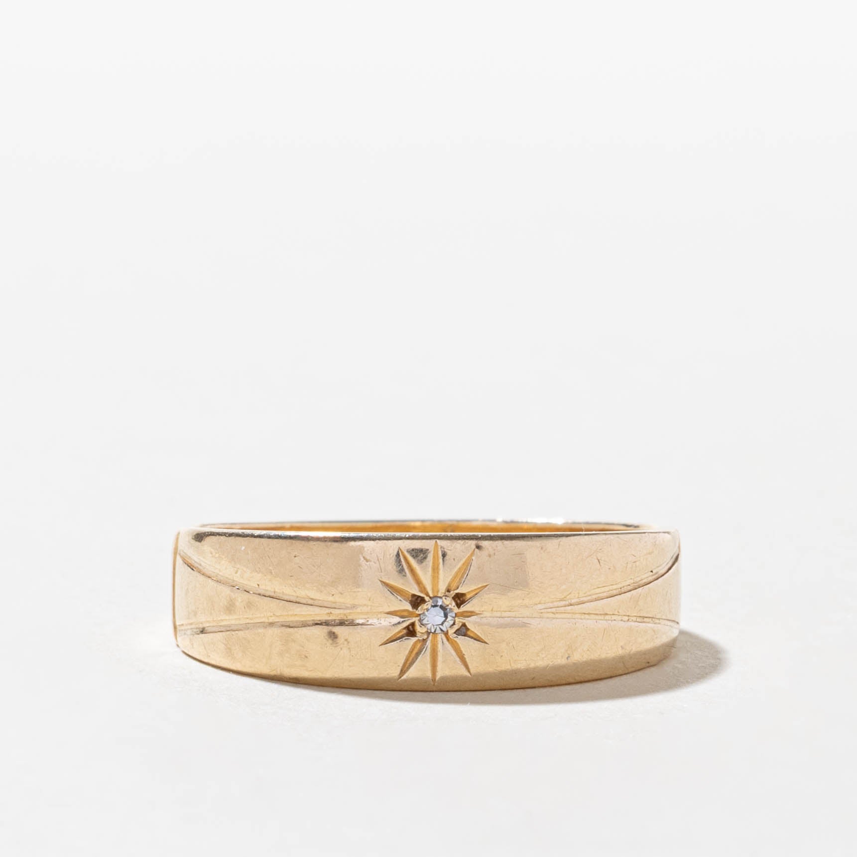 10k Star Set Diamond Band | SZ 10.25