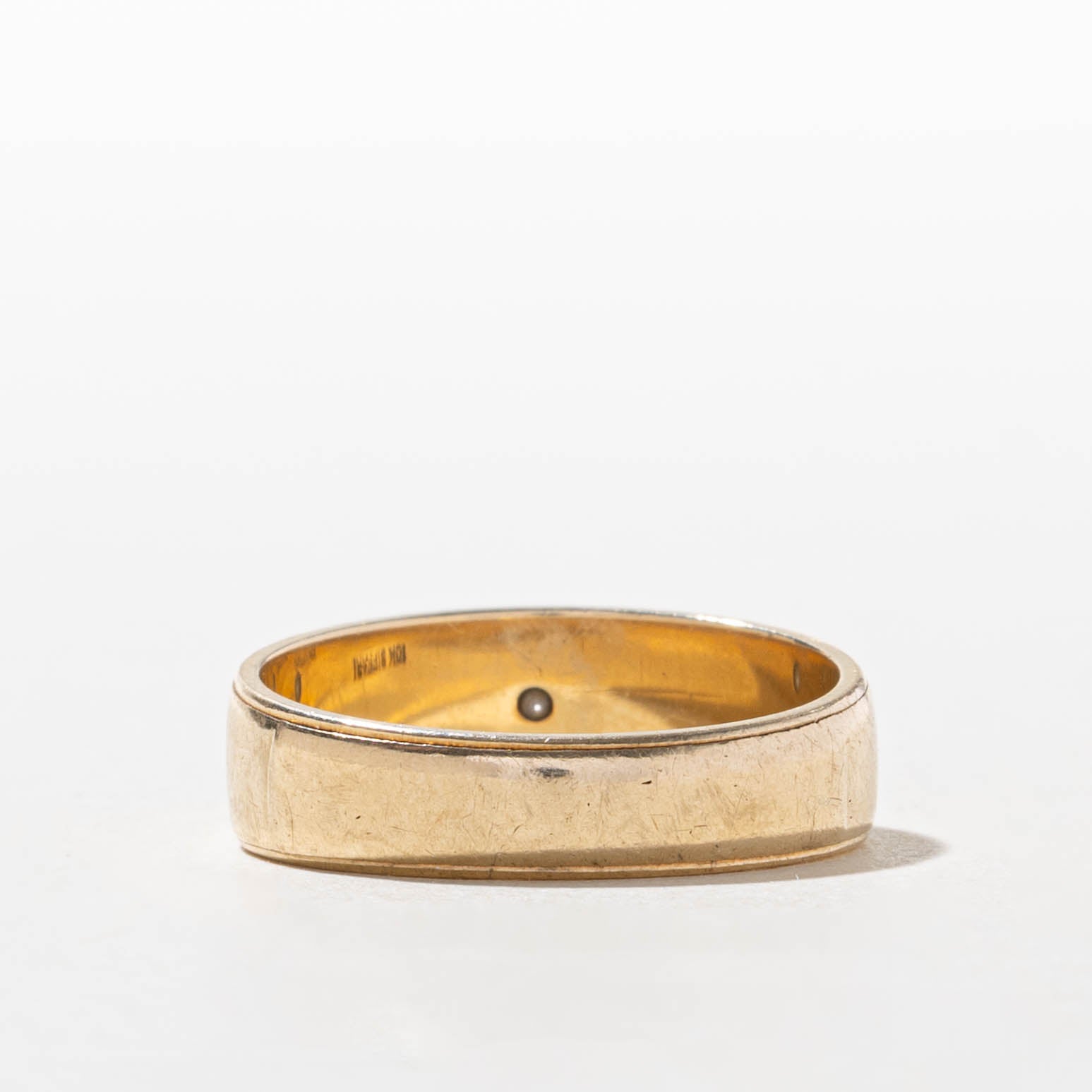10k Star Set Diamond Textured Band | SZ 9.5