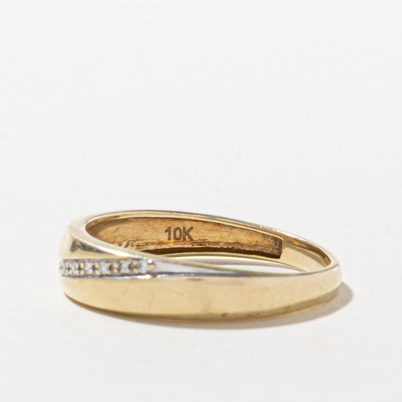 10k Semi Eternity Diagonal Set Diamond Band | SZ 8.75