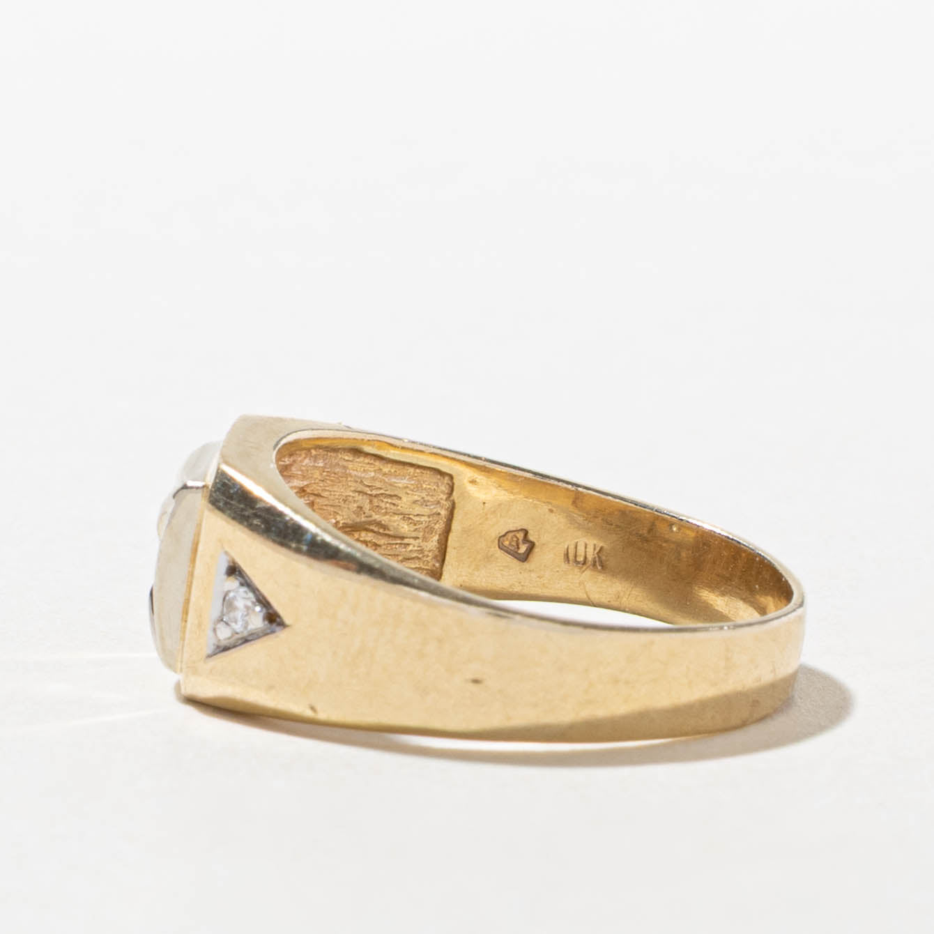 10k Retro Illusion Set Diamond Ring | SZ 8.75