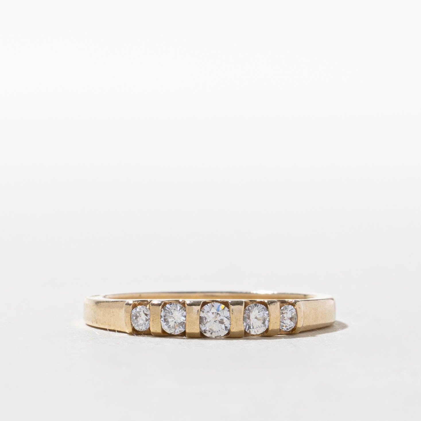 10k Five Stone Diamond Band | SZ 5.5