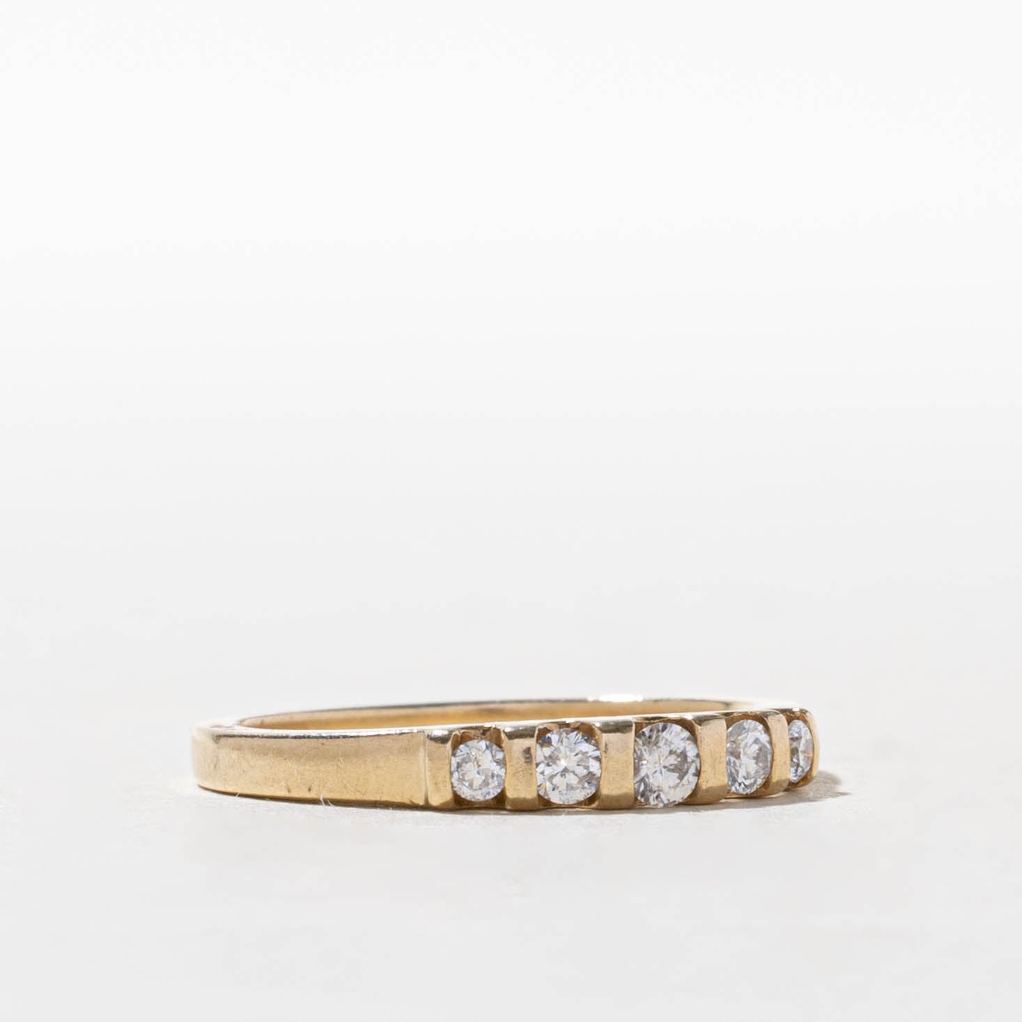 10k Five Stone Diamond Band | SZ 5.5