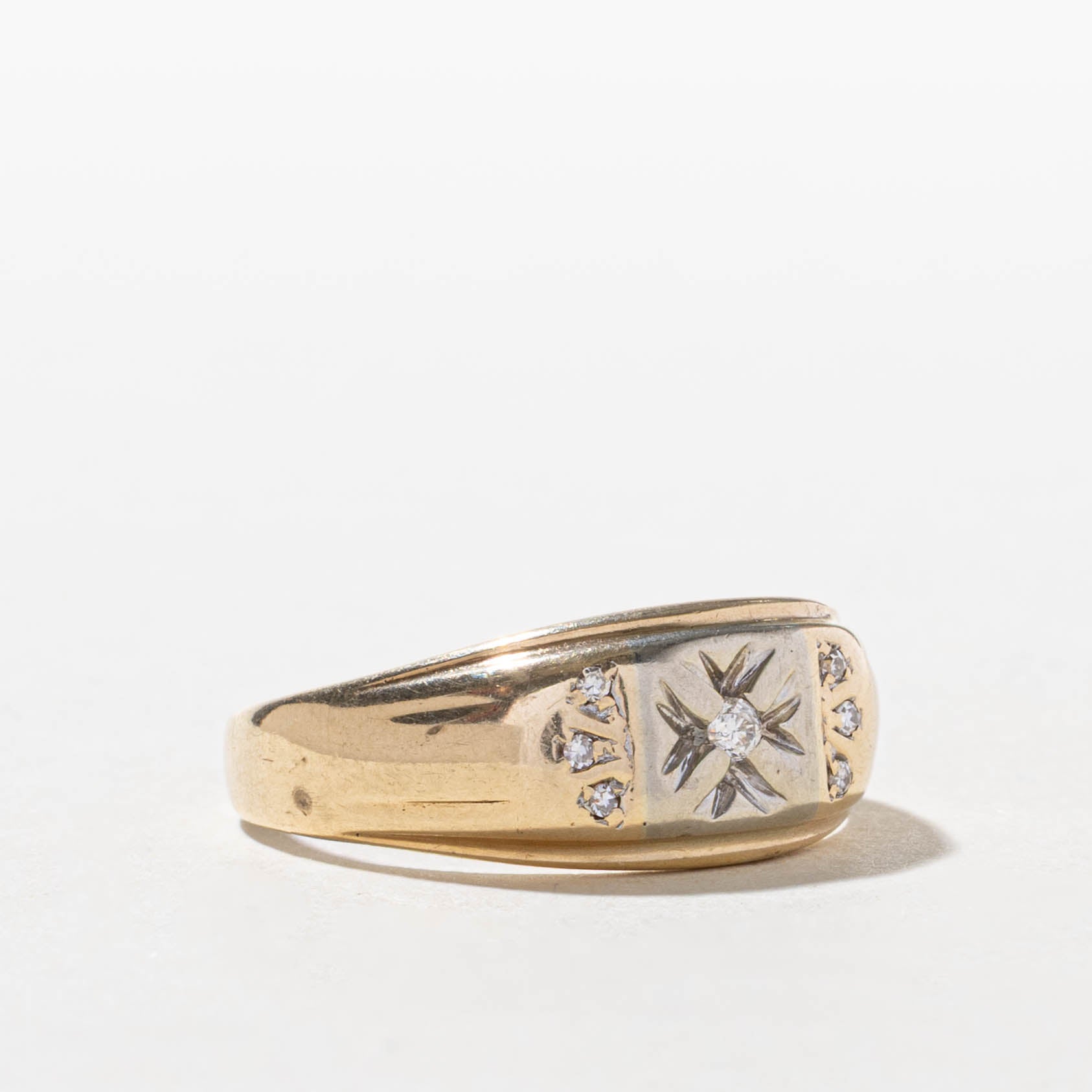 10k Illusion Set Diamond Ring | SZ 10.75
