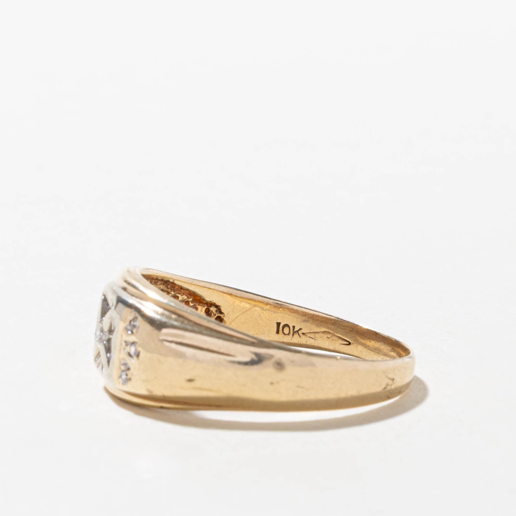 10k Illusion Set Diamond Ring | SZ 10.75