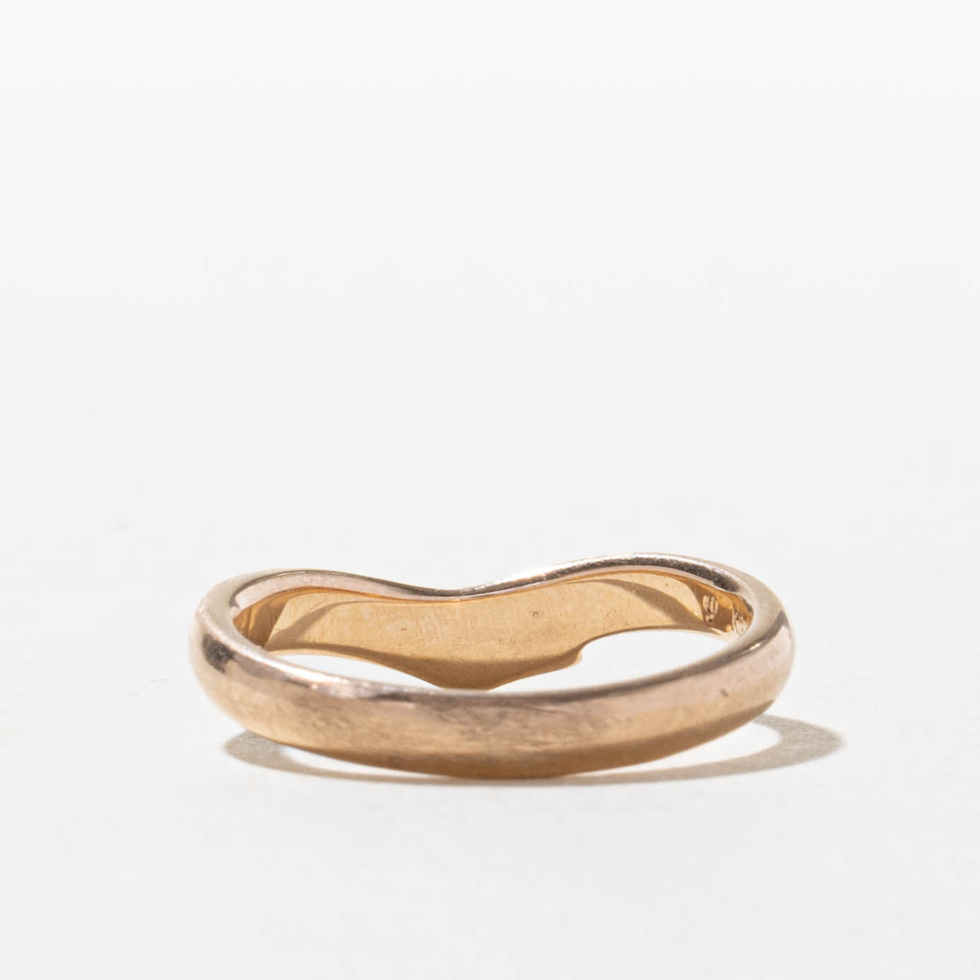18k Diamond Crossover Contour Ring | SZ 5.75