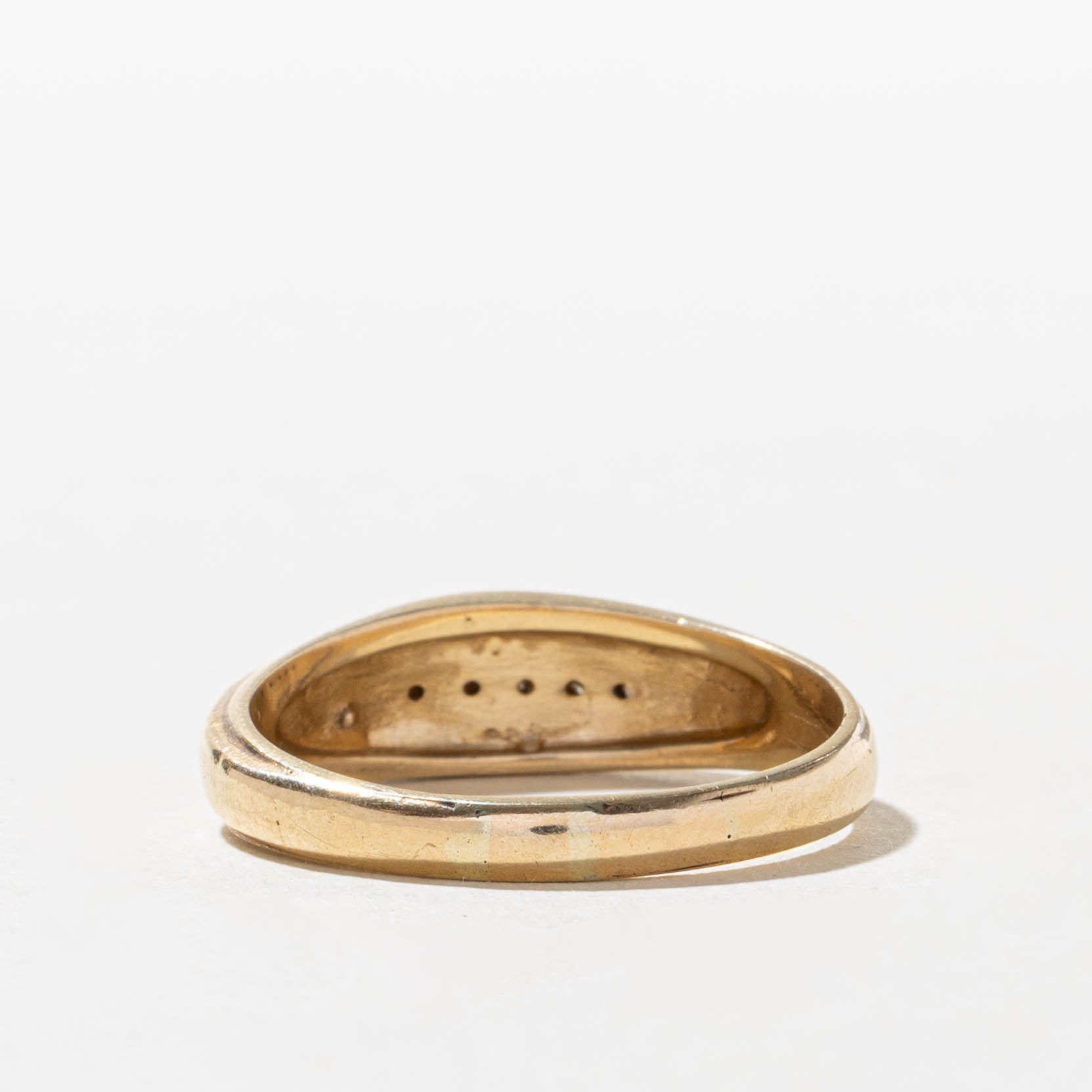 14k Five Stone Diamond Tapered Ring | SZ 9