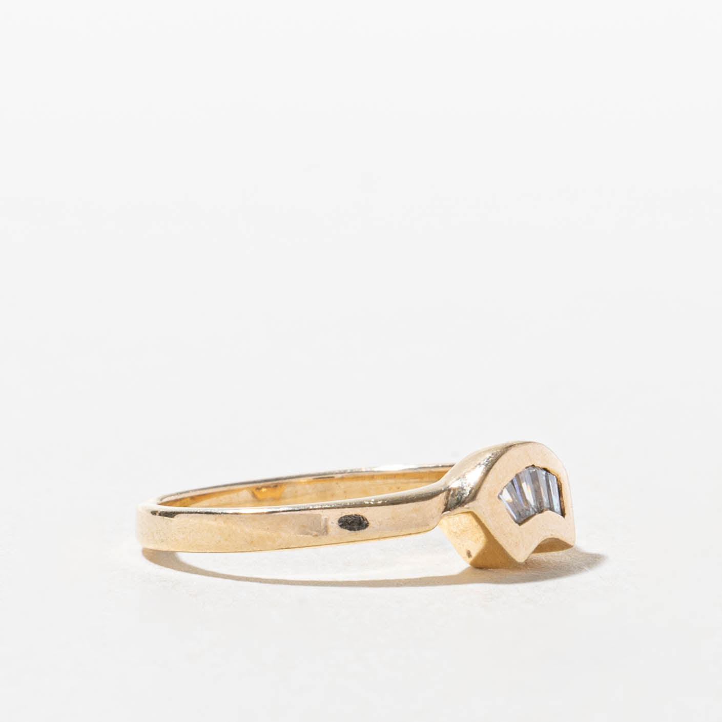 14k Baguette Diamond Geometric Ring | SZ 4.25
