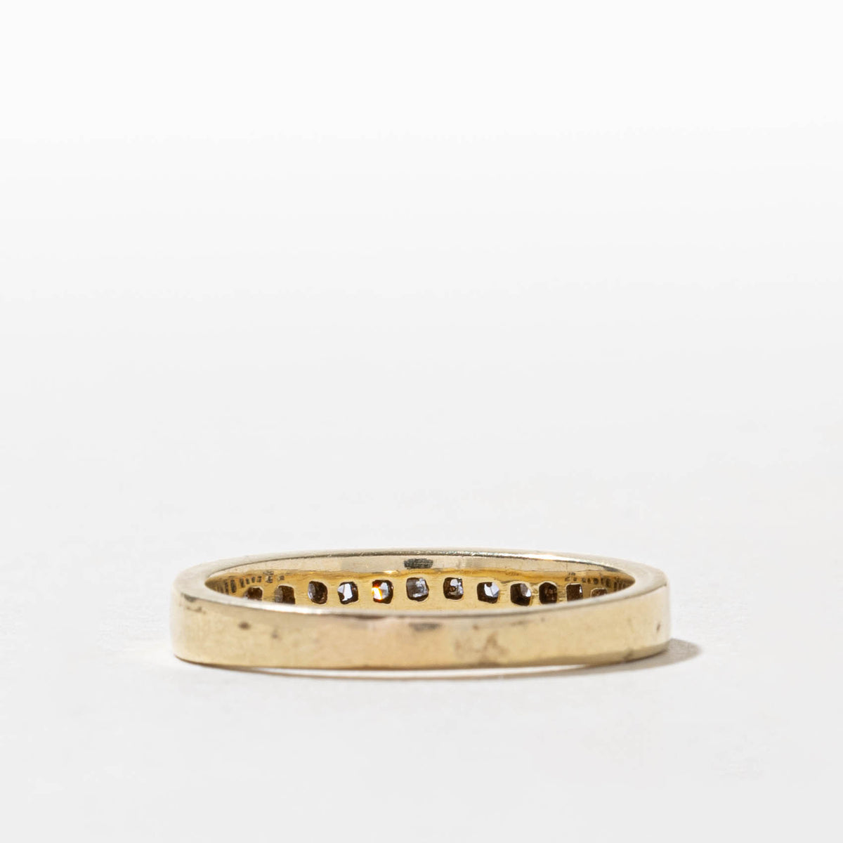 14k Channel Set Semi Eternity Diamond Band | SZ 7.5