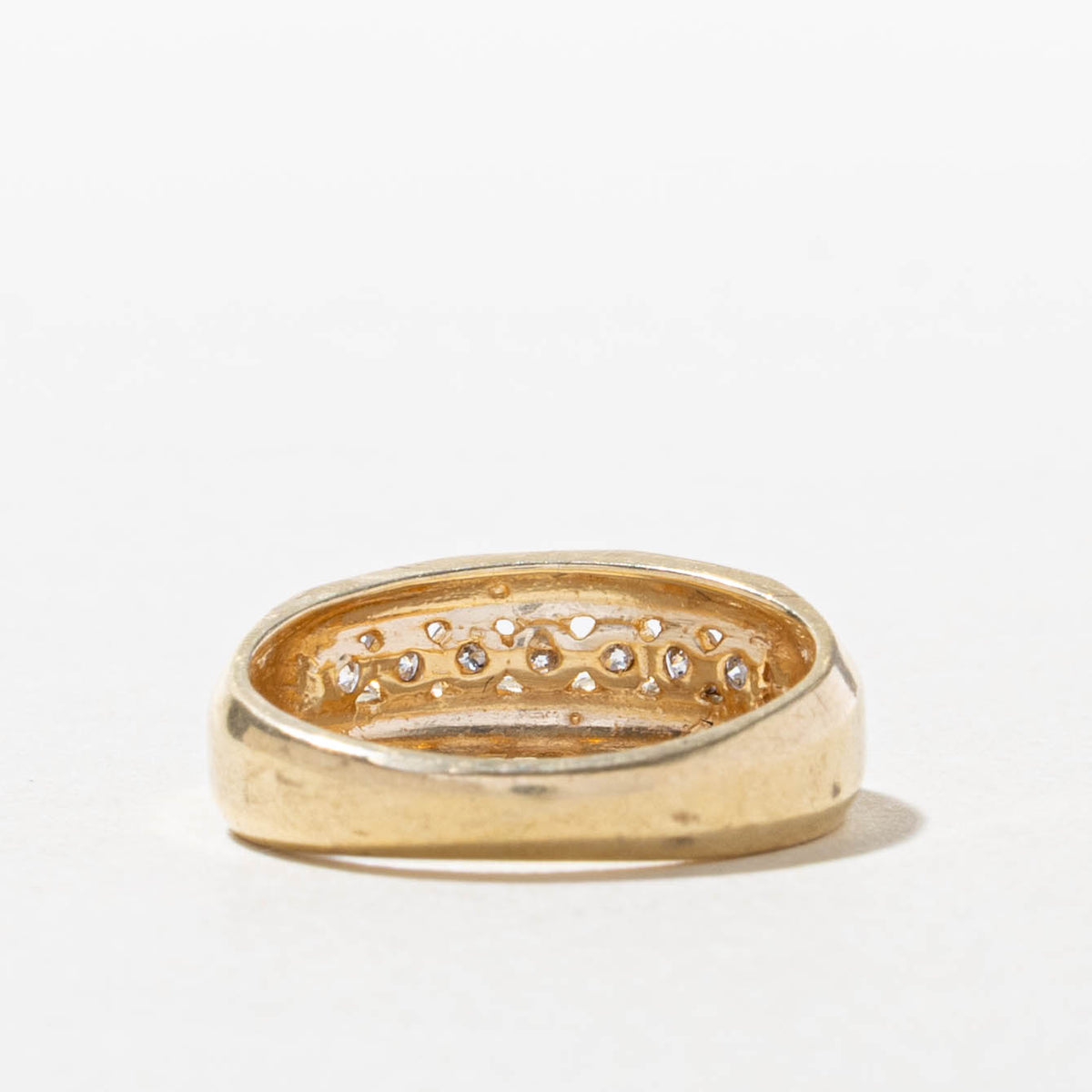 14k Channel Set Semi Eternity Diamond Band | SZ 5