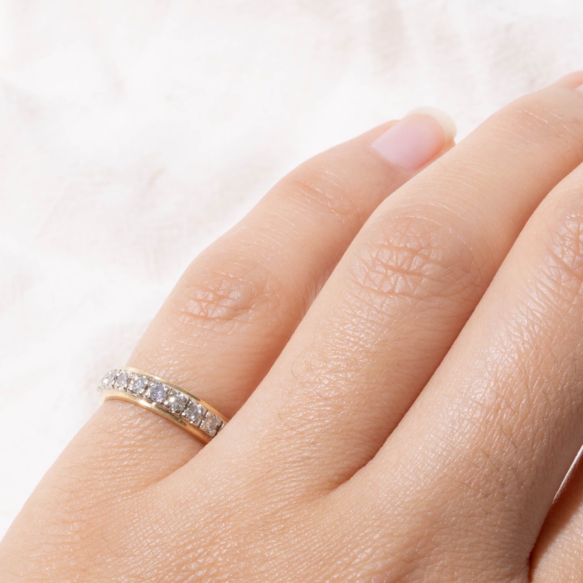 18k Semi Eternity Diamond Band | SZ 3.5