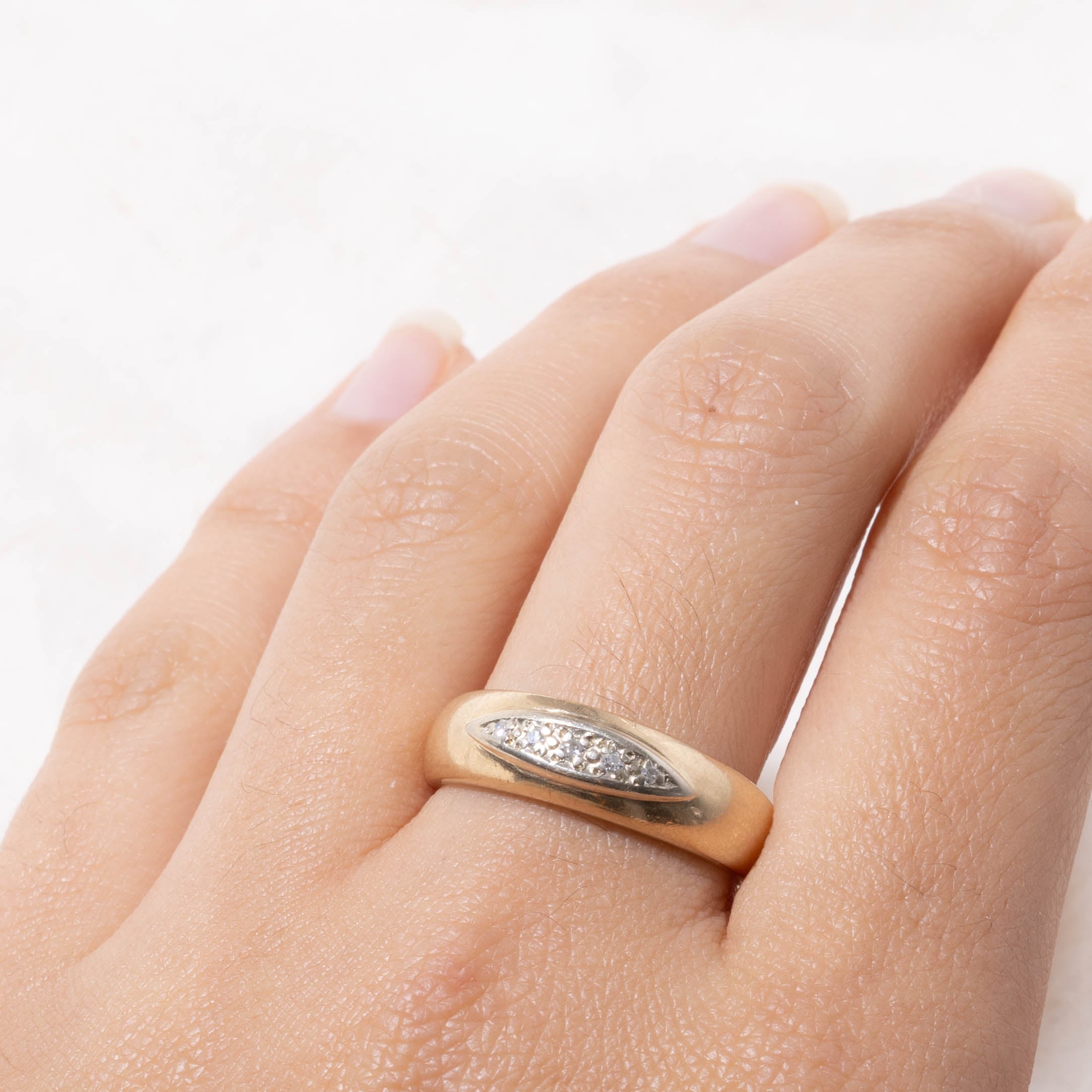 10k Diamond Marquise Design Band | SZ 9.25