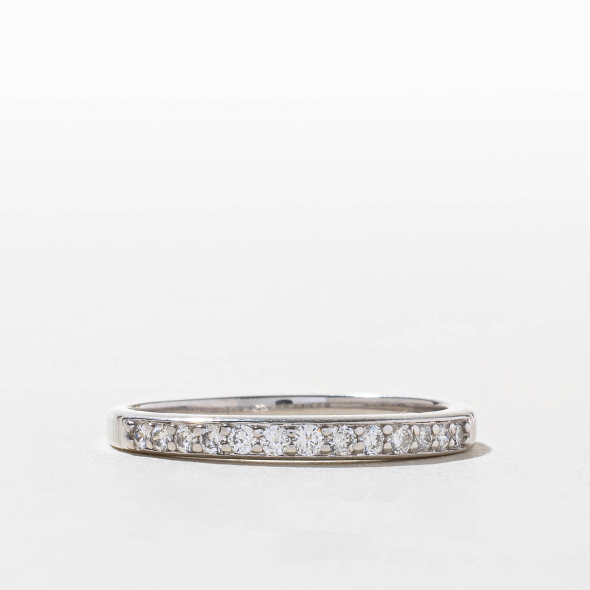14k Pavé Set Semi Eternity Diamond Band | SZ 9
