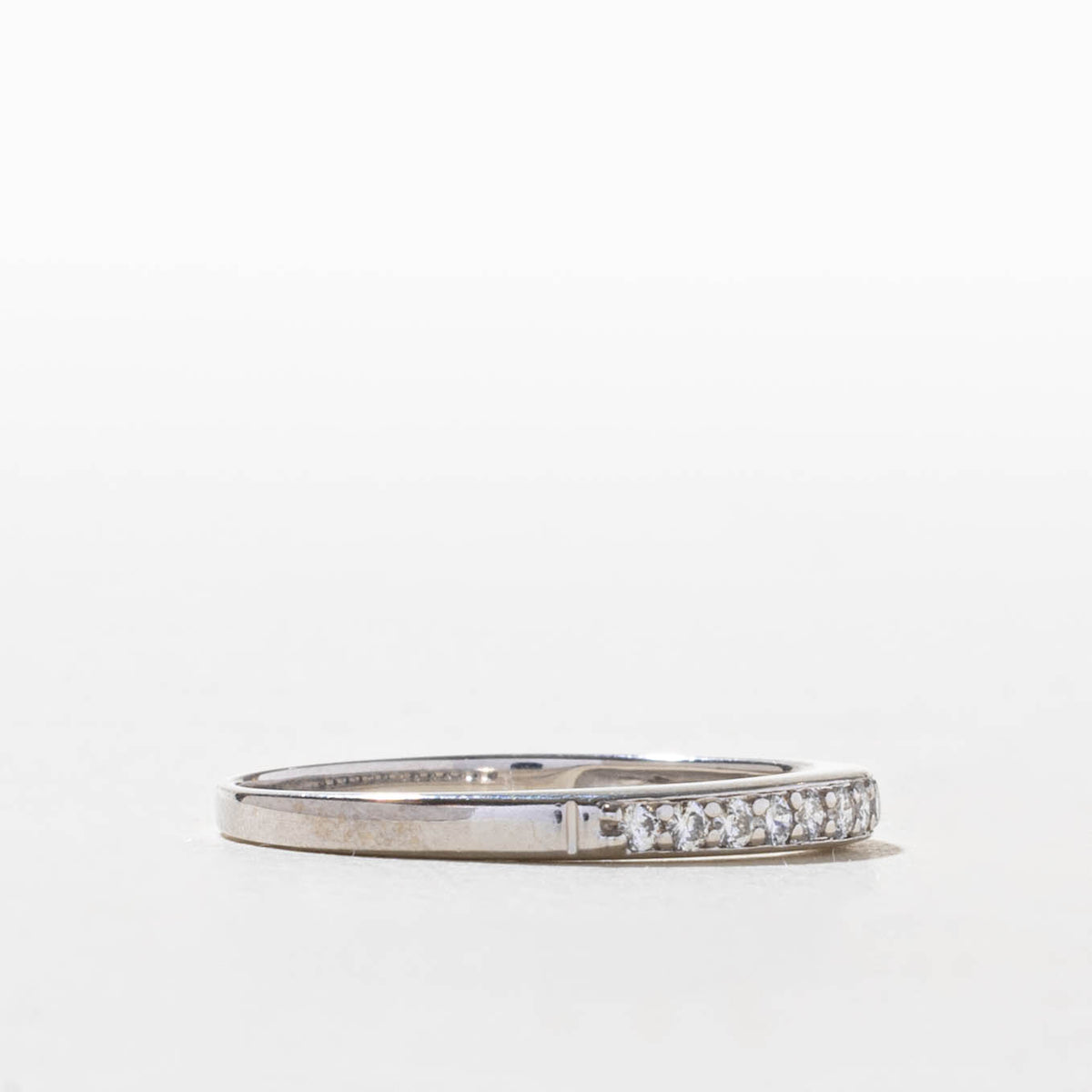 14k Pavé Set Semi Eternity Diamond Band | SZ 9