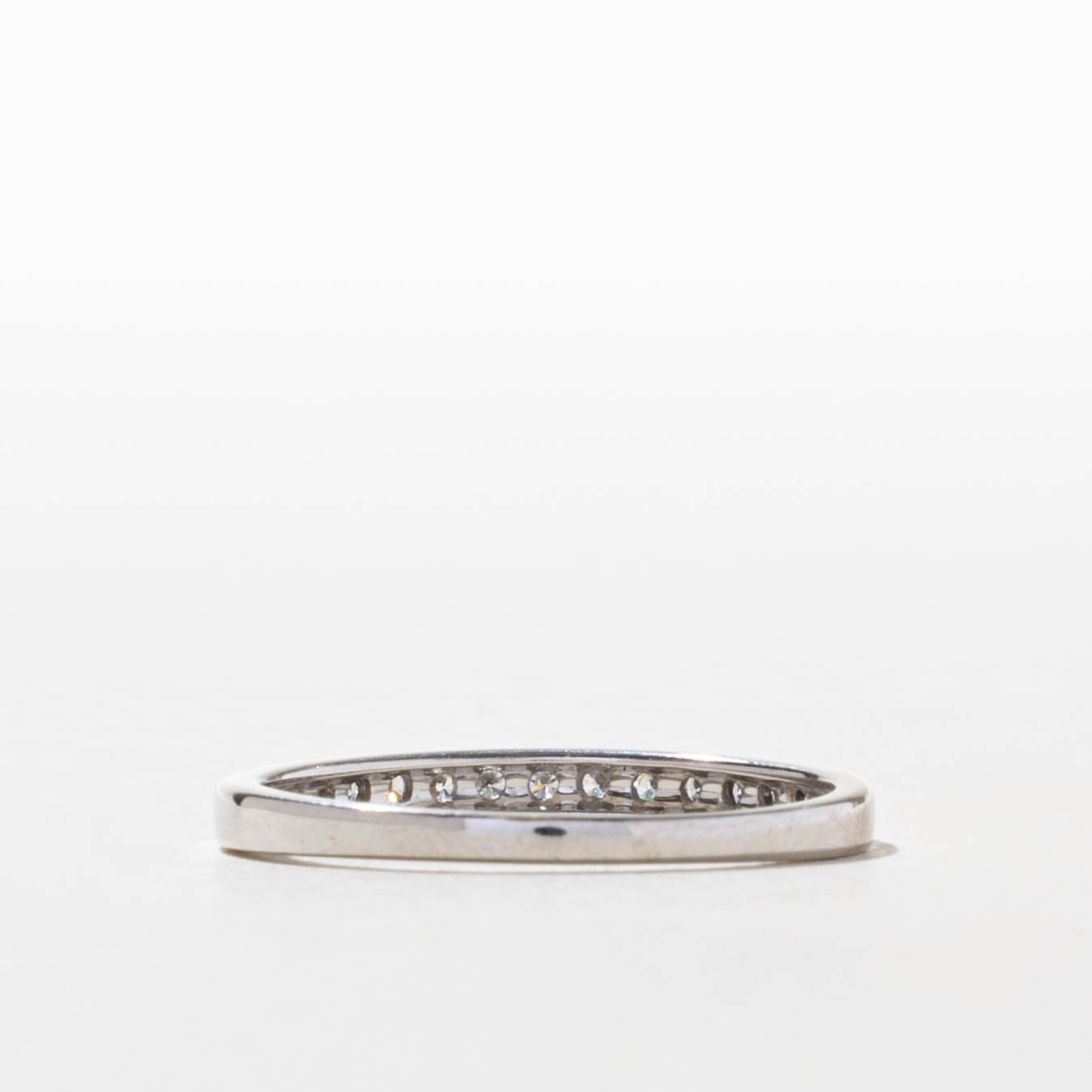 14k Pavé Set Semi Eternity Diamond Band | SZ 9