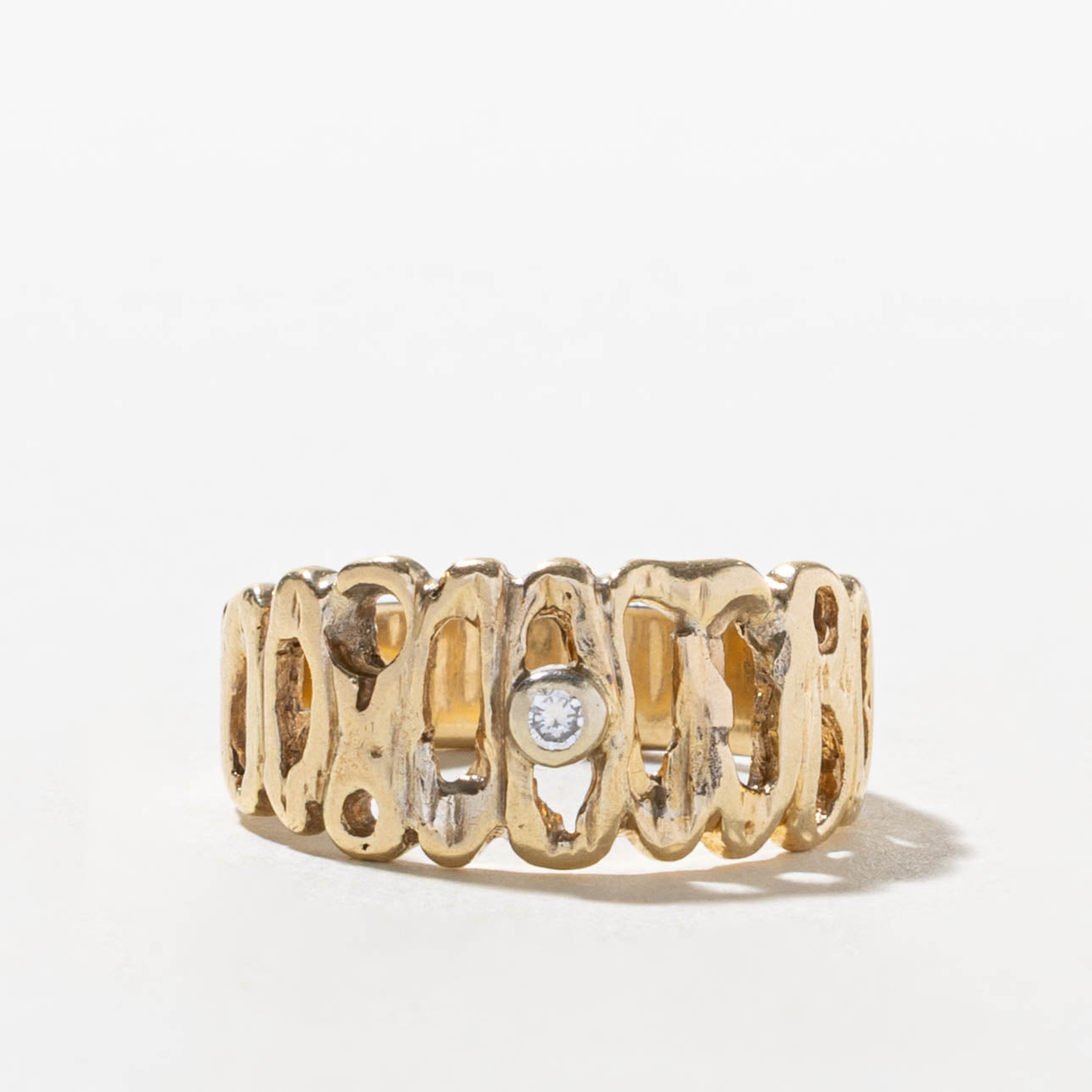 14k Diamond Openwork Ring | SZ 7.75