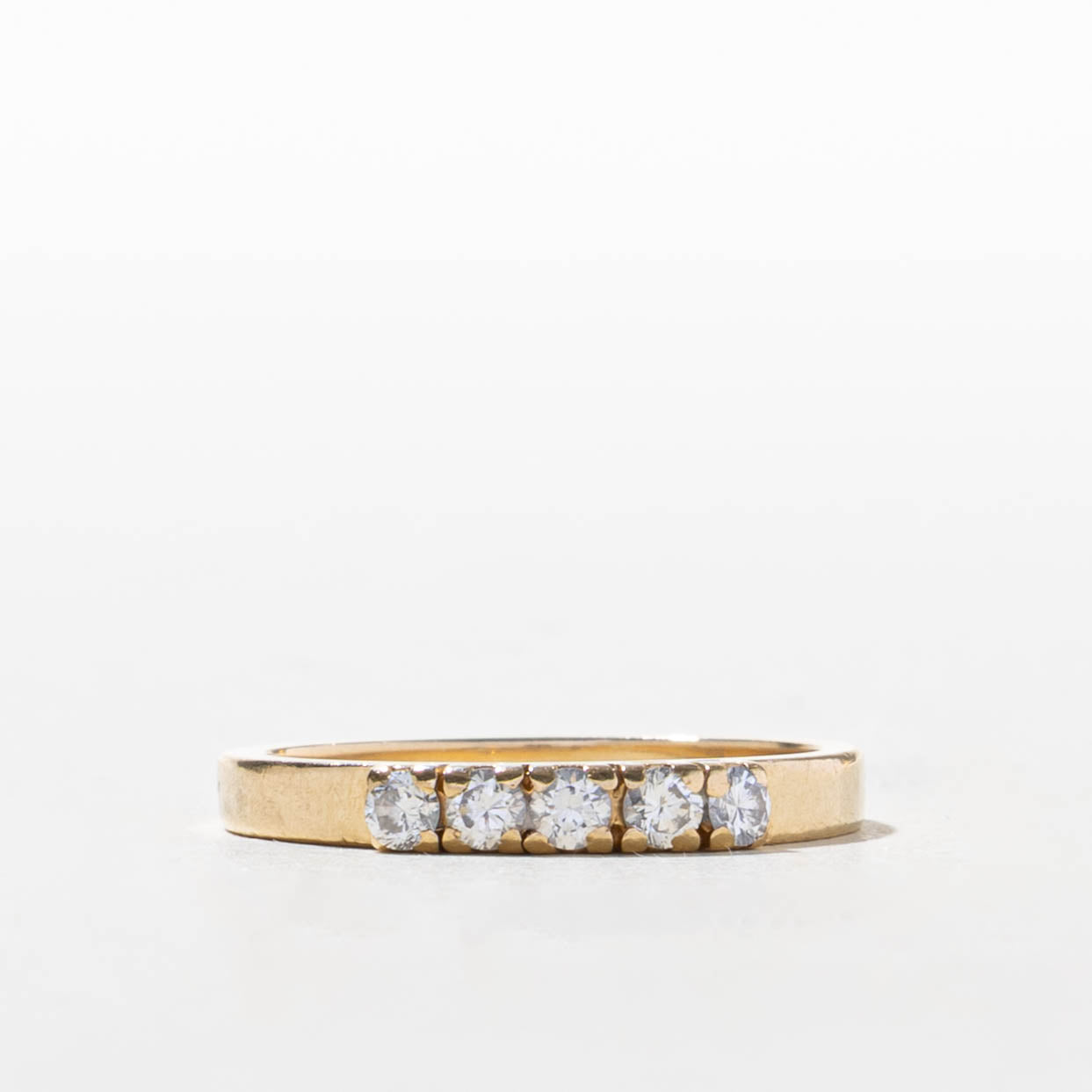 14k Five Stone Diamond Band | SZ 6.75