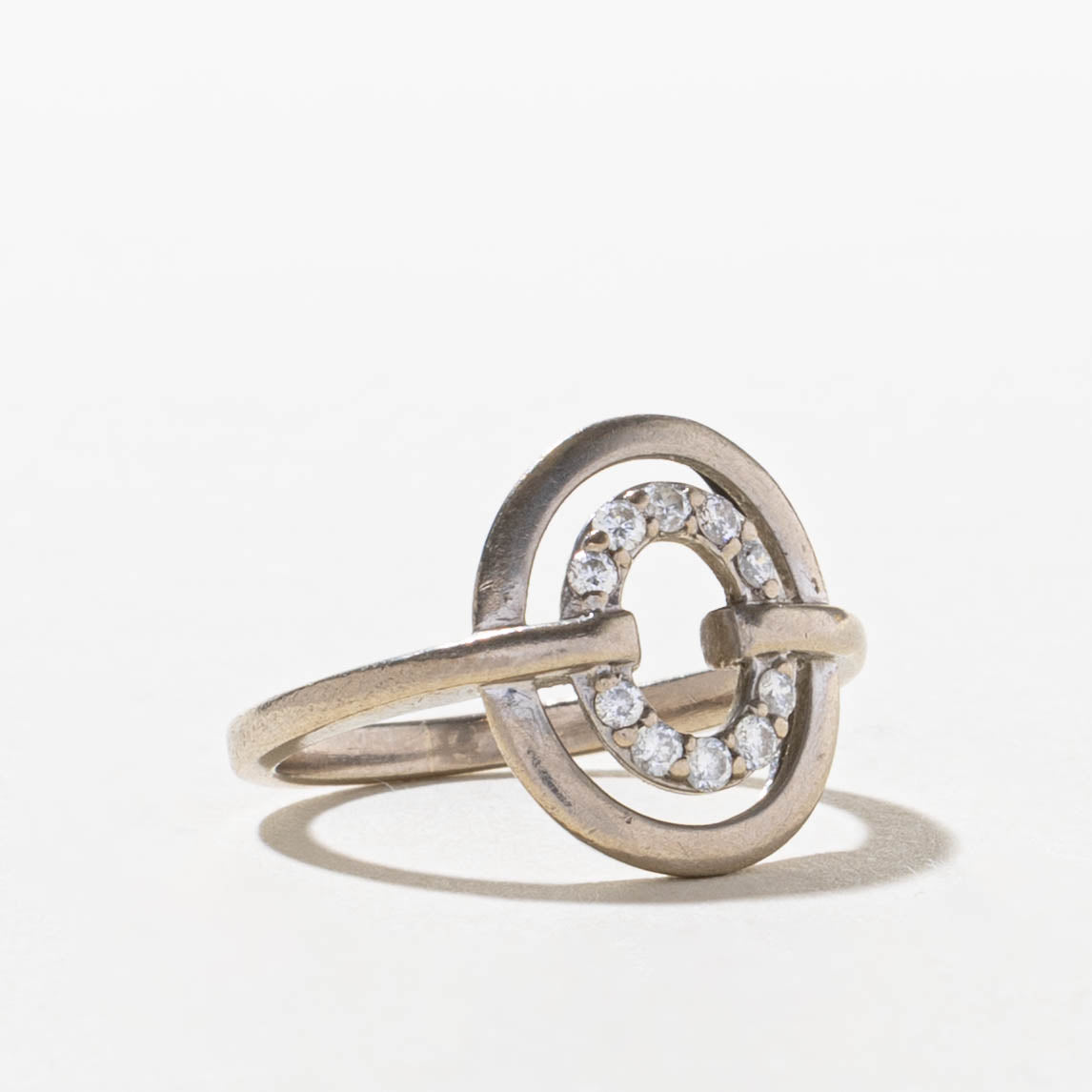 14k Diamond Layered Oval Ring | SZ 5.5