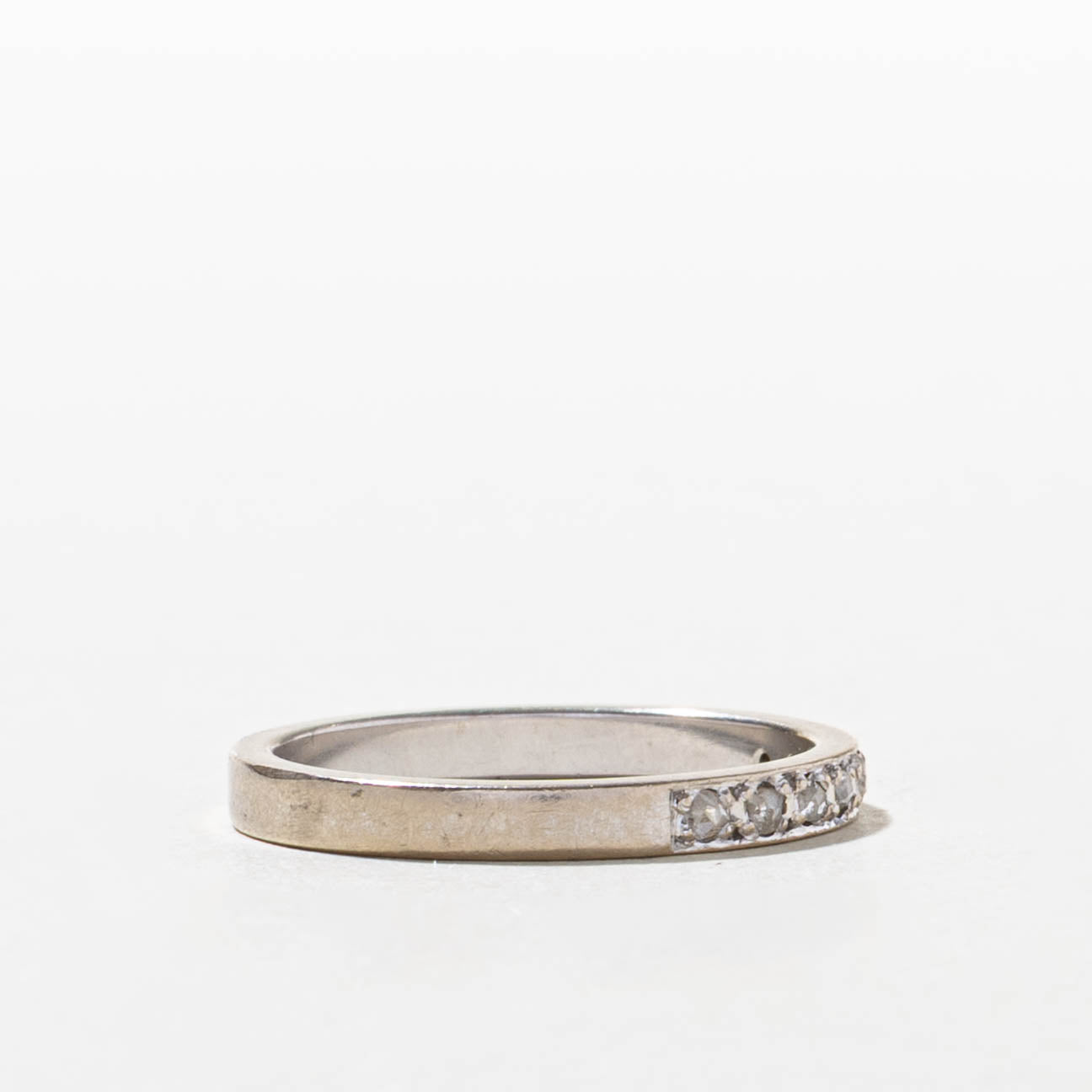 9k Semi Eternity Rose Cut Diamond Band | SZ 7.5