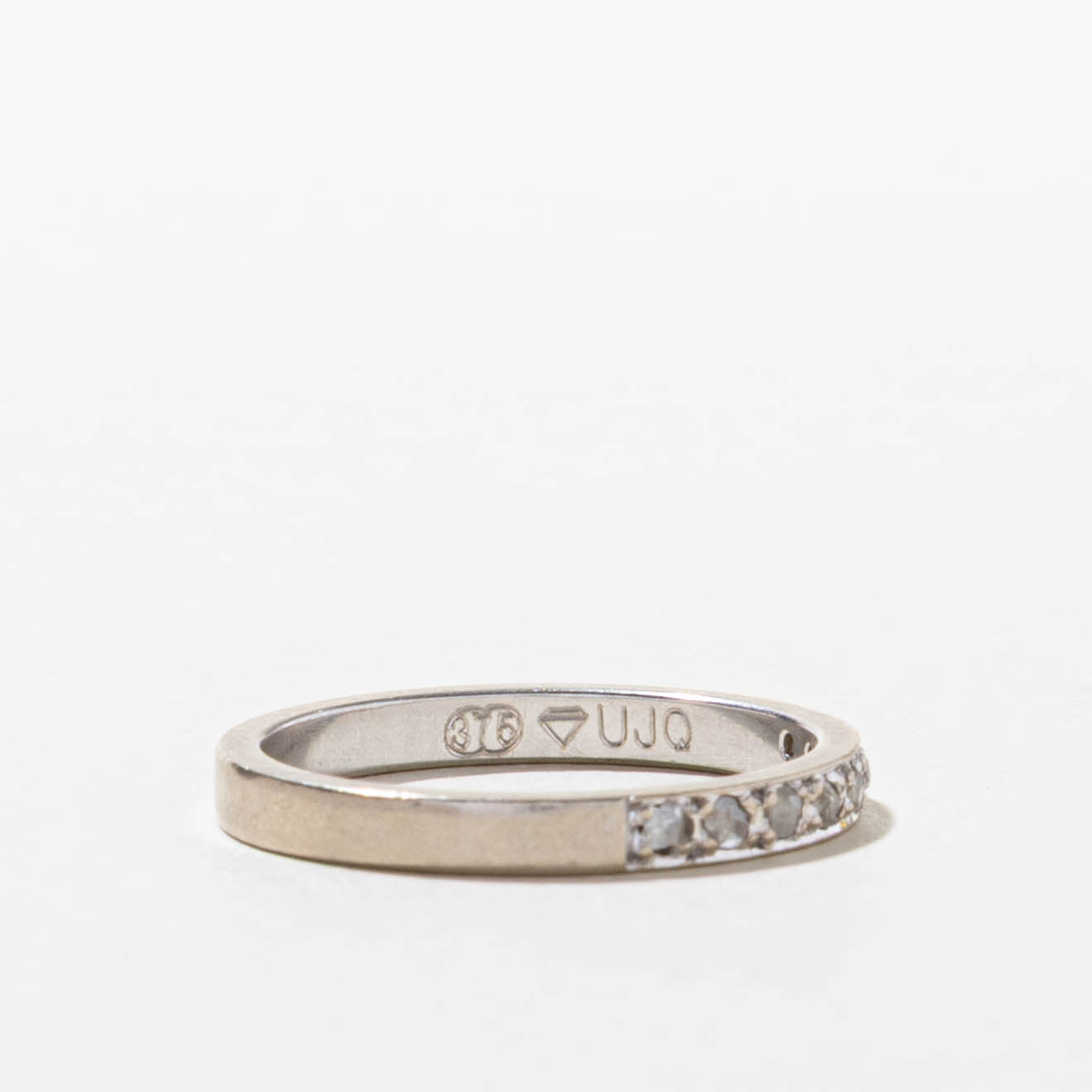 9k Semi Eternity Rose Cut Diamond Band | SZ 7.5