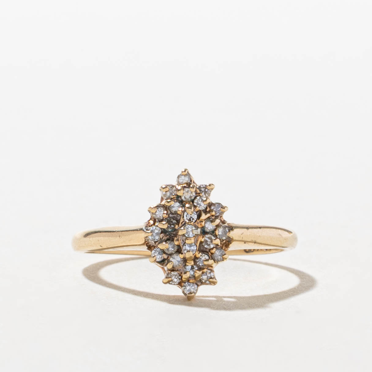 10k Marquise Petal Cluster Ring | SZ 7