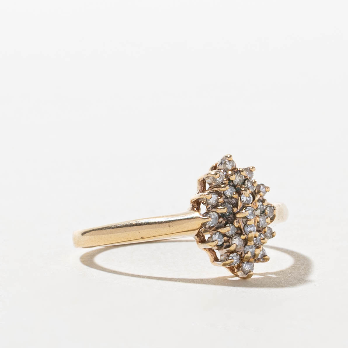 10k Marquise Petal Cluster Ring | SZ 7