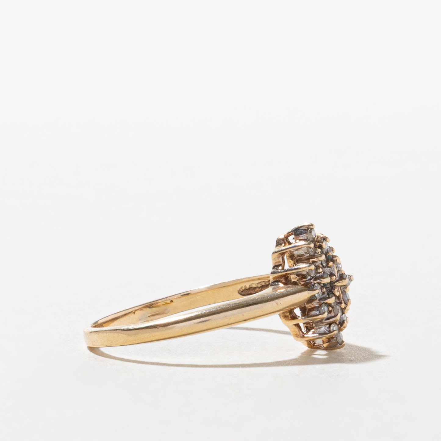 10k Marquise Petal Cluster Ring | SZ 7