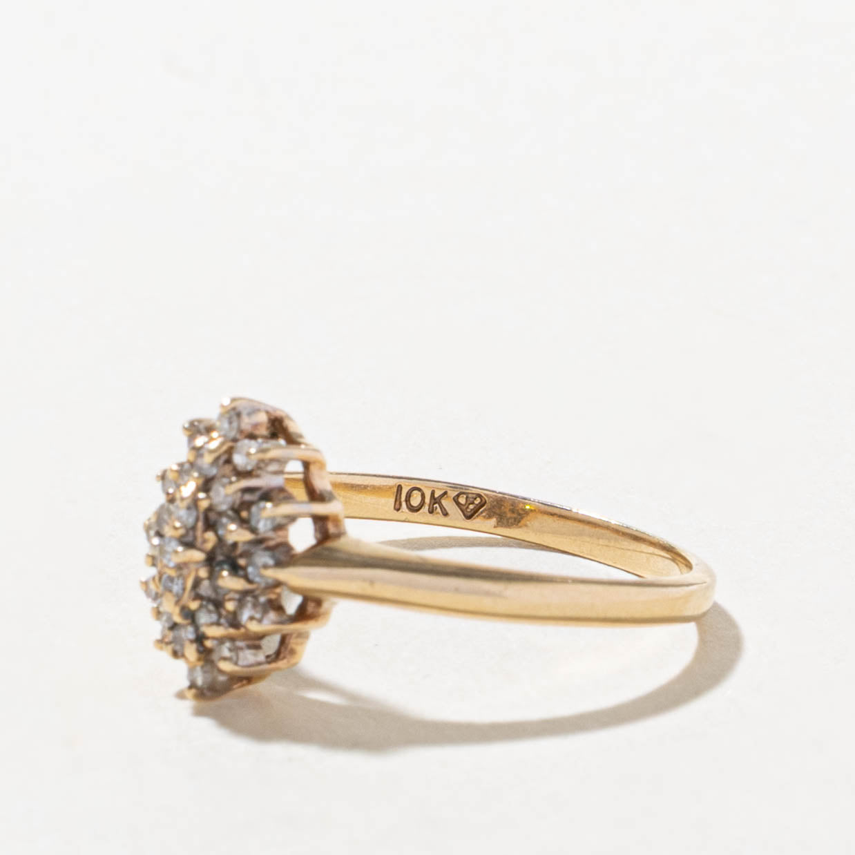 10k Marquise Petal Cluster Ring | SZ 7