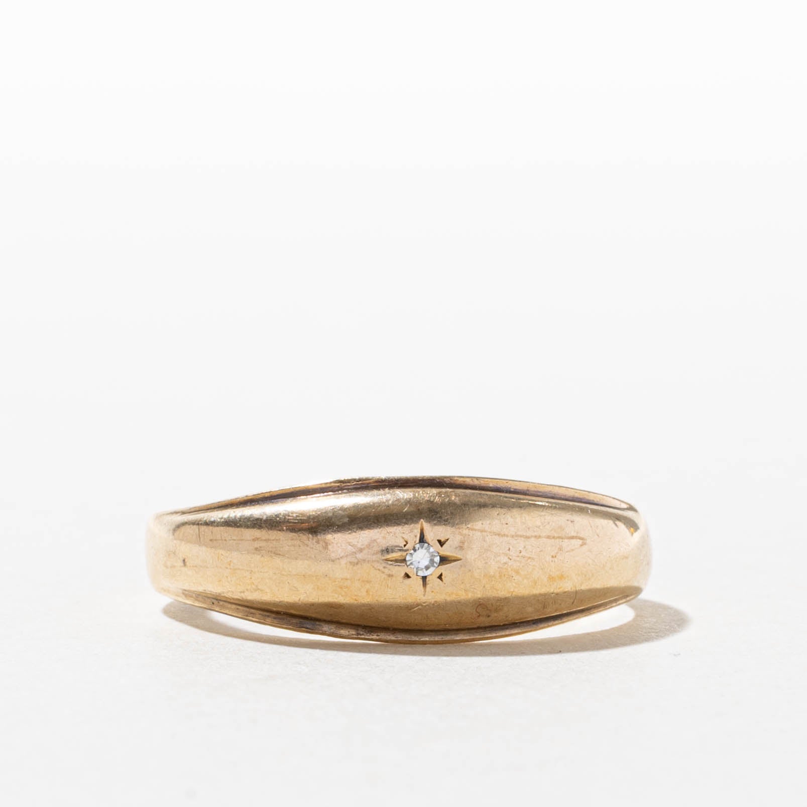 10k Star Set Diamond Dome Ring | SZ 14