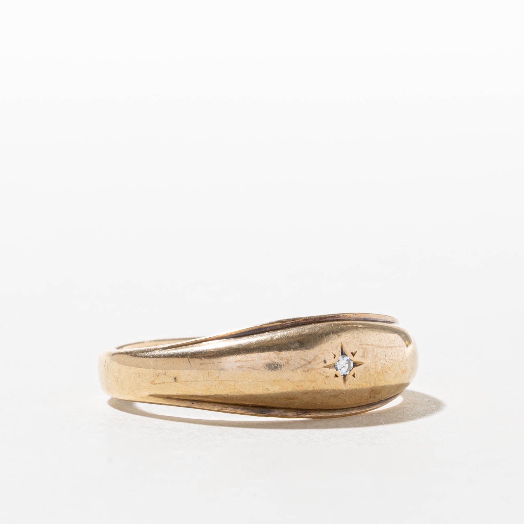 10k Star Set Diamond Dome Ring | SZ 14