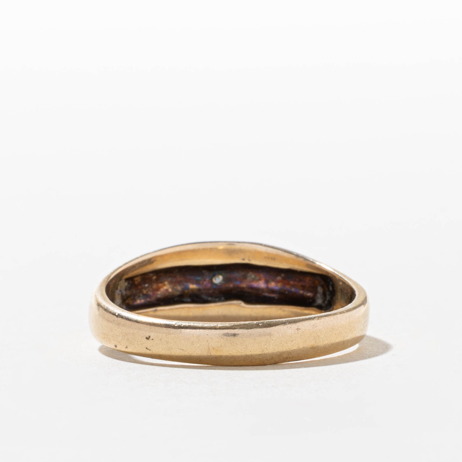 10k Star Set Diamond Dome Ring | SZ 14