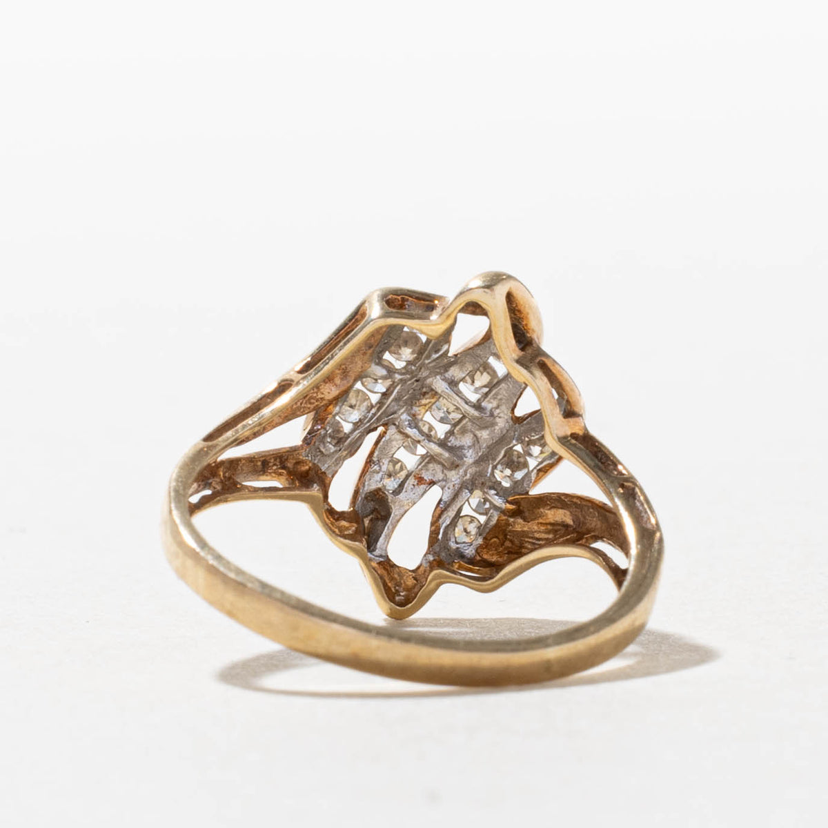 10k Channel Set Diamond Multi Row Waterfall Ring | SZ 7.75