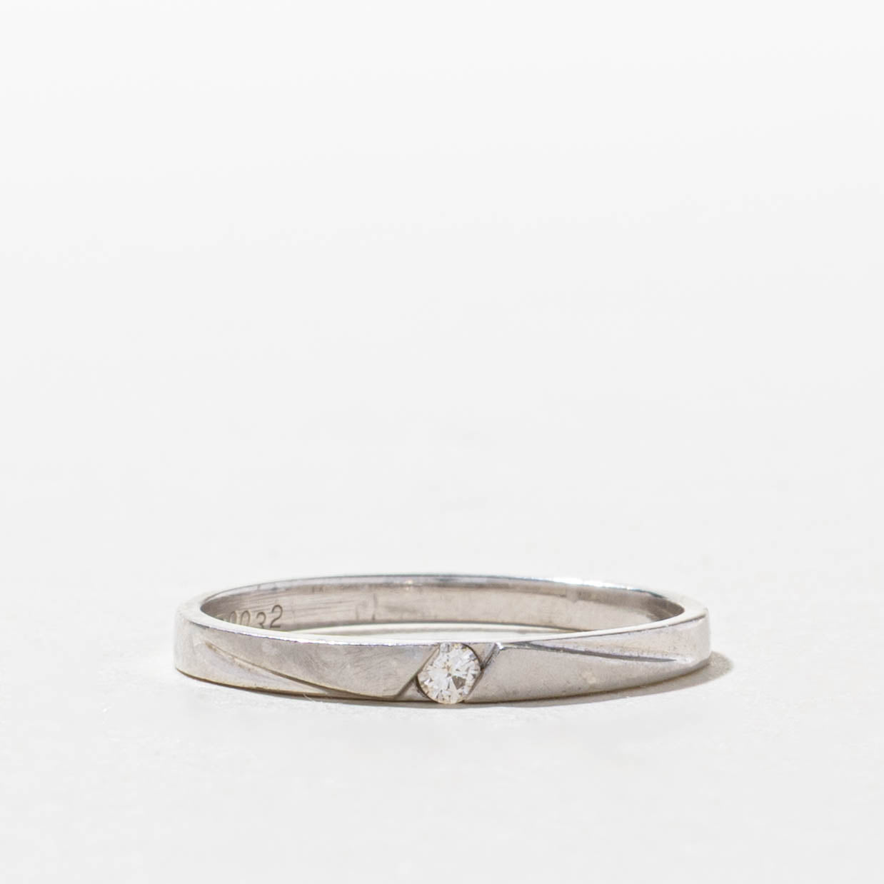 Platinum Tension Set Diamond Band | SZ 6.25