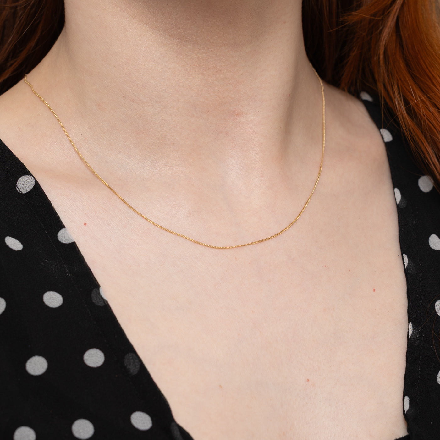 14k Yellow Gold Curb Link Chain | .85mm | 18"