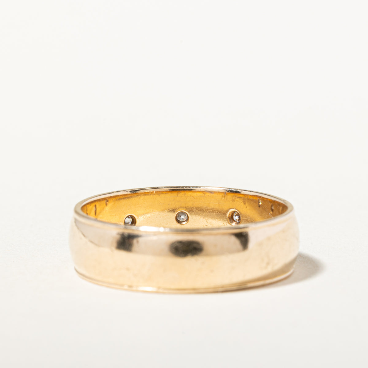 Three Stone Star Set Diamond Band | 5.50mm | SZ 8.5