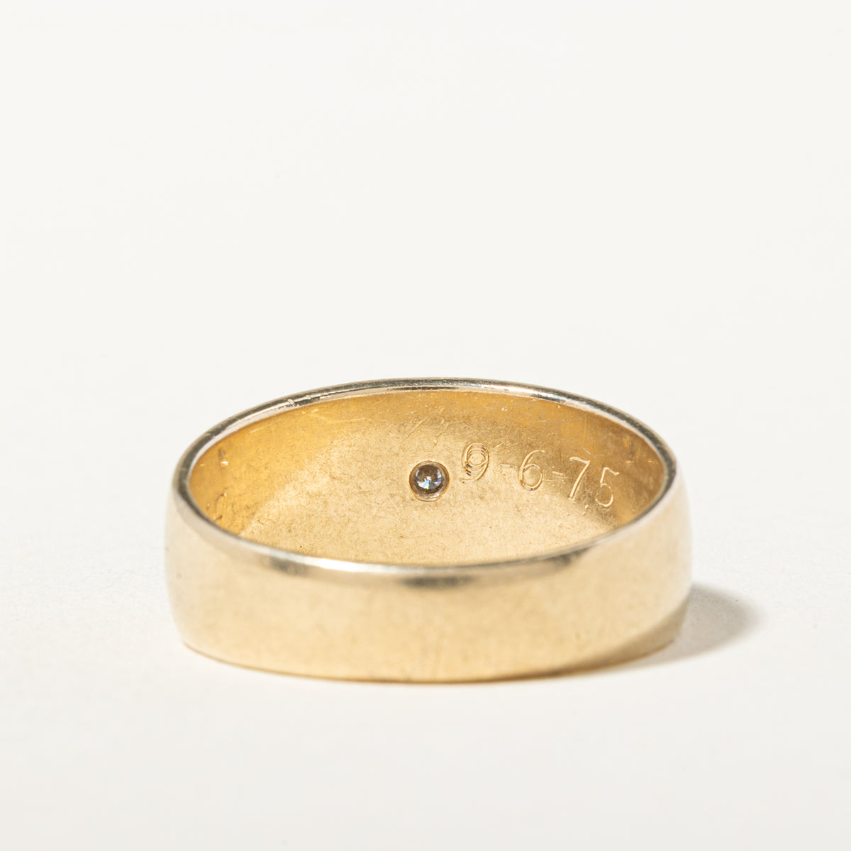 14k Star Set Diamond Plain Band | 10.00mm | SZ 9.5