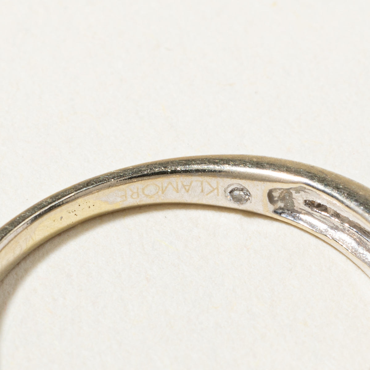 14k White Gold Diamond Cluster Bypass Ring | SZ 4