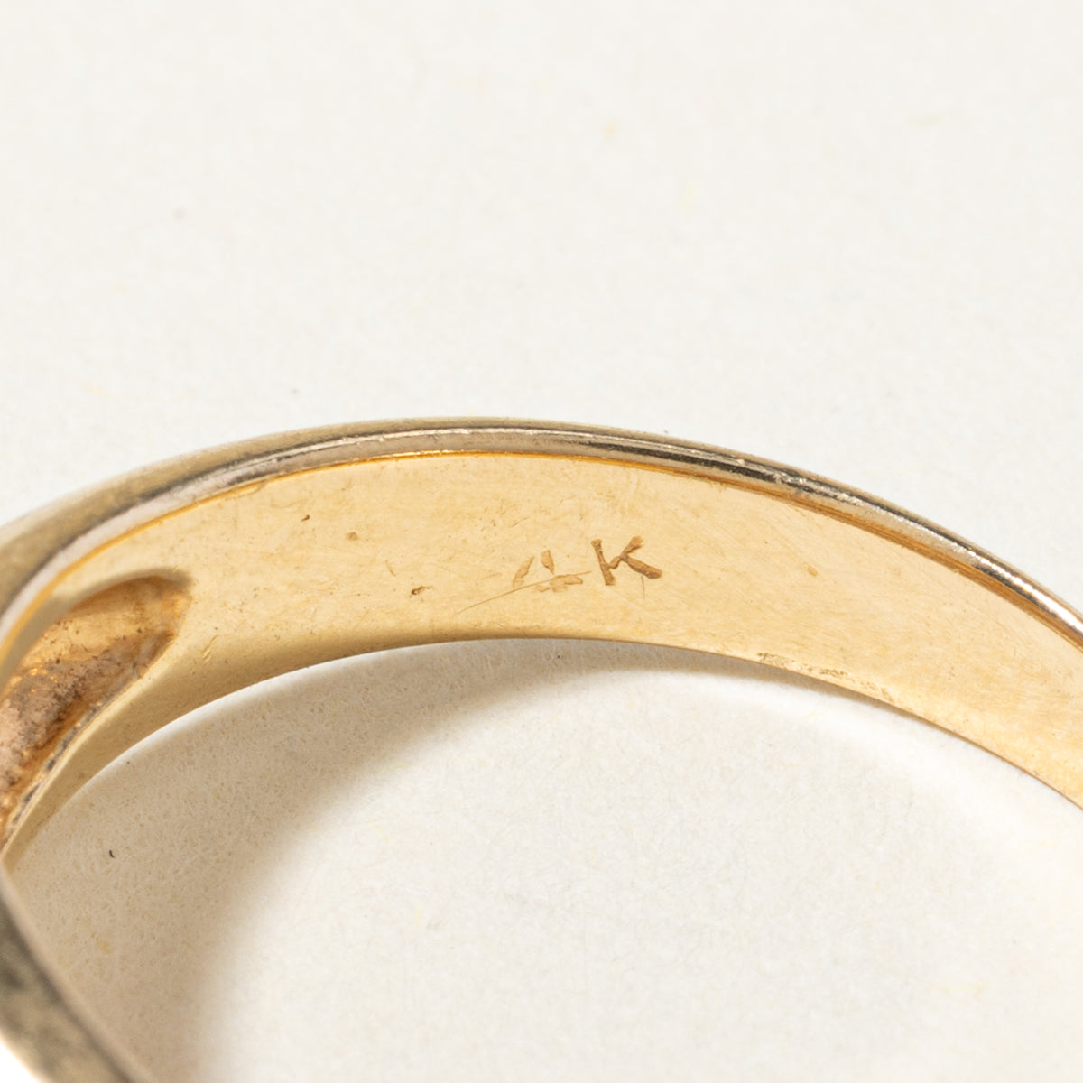 14k Single Stone Diamond Dome Ring | SZ 6.75
