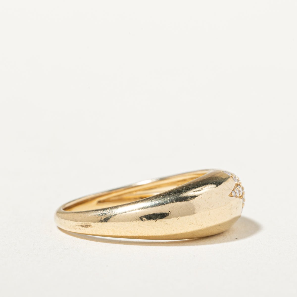'Mejuri' 14k Pave Set Diamond Star Dome Ring | SZ 6
