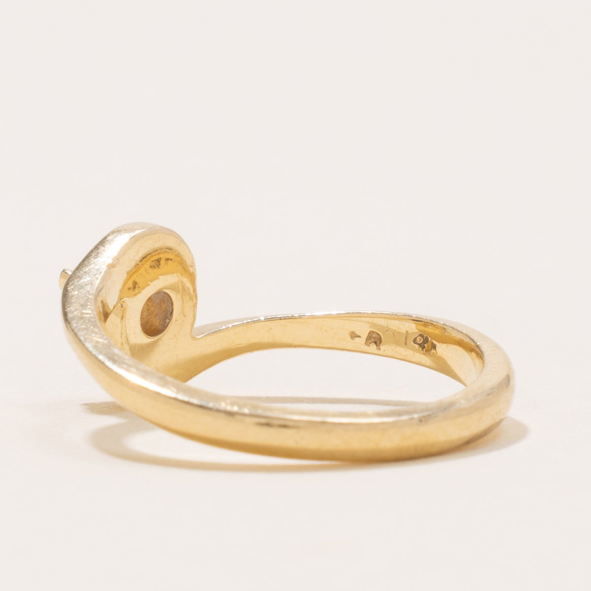 13k Solitaire Diamond Petite Bypass Ring | SZ 3.5