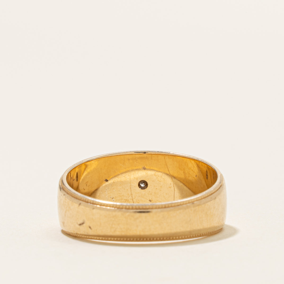 10k Star Set Diamond Milgrain Band | 8.95mm | SZ 9