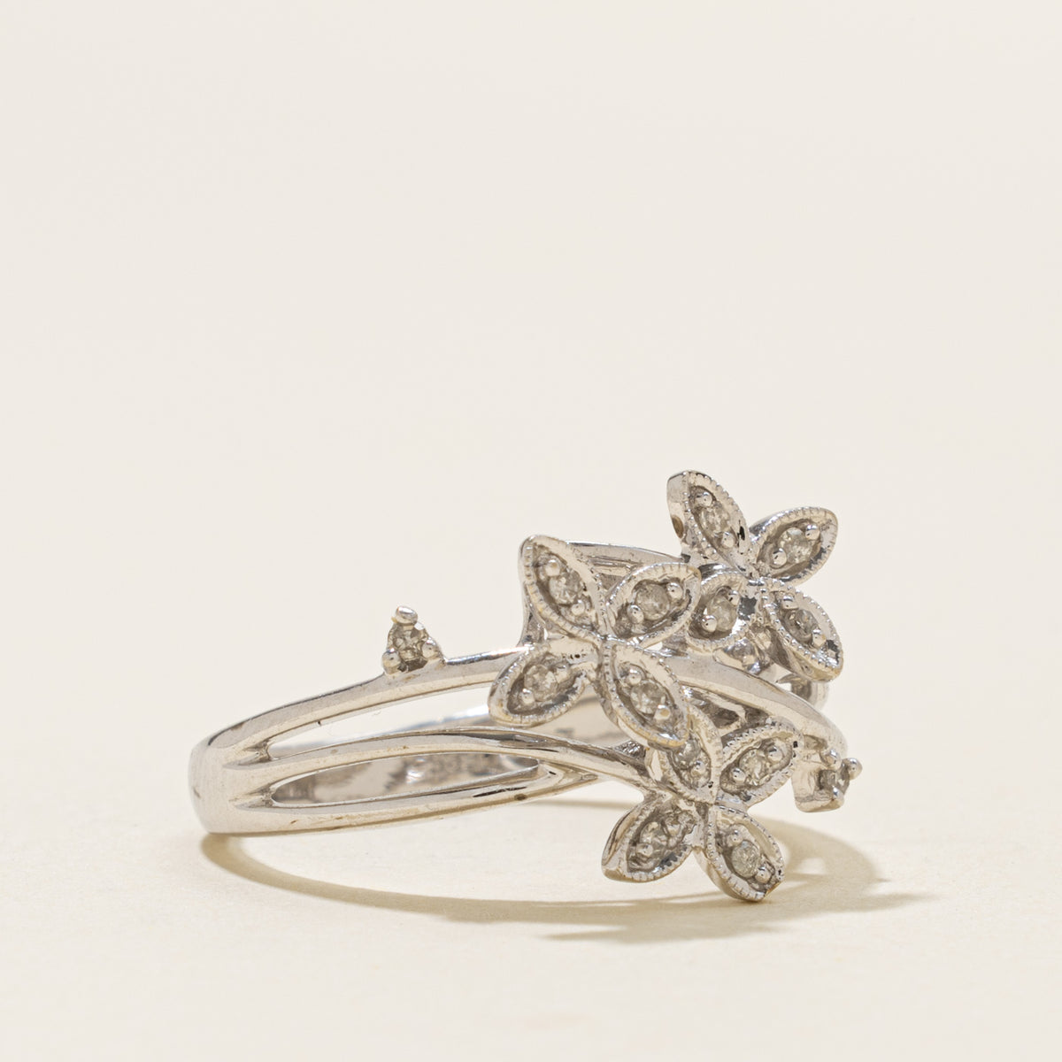 14k Diamond Multi Floral Cluster Ring | SZ 7.5
